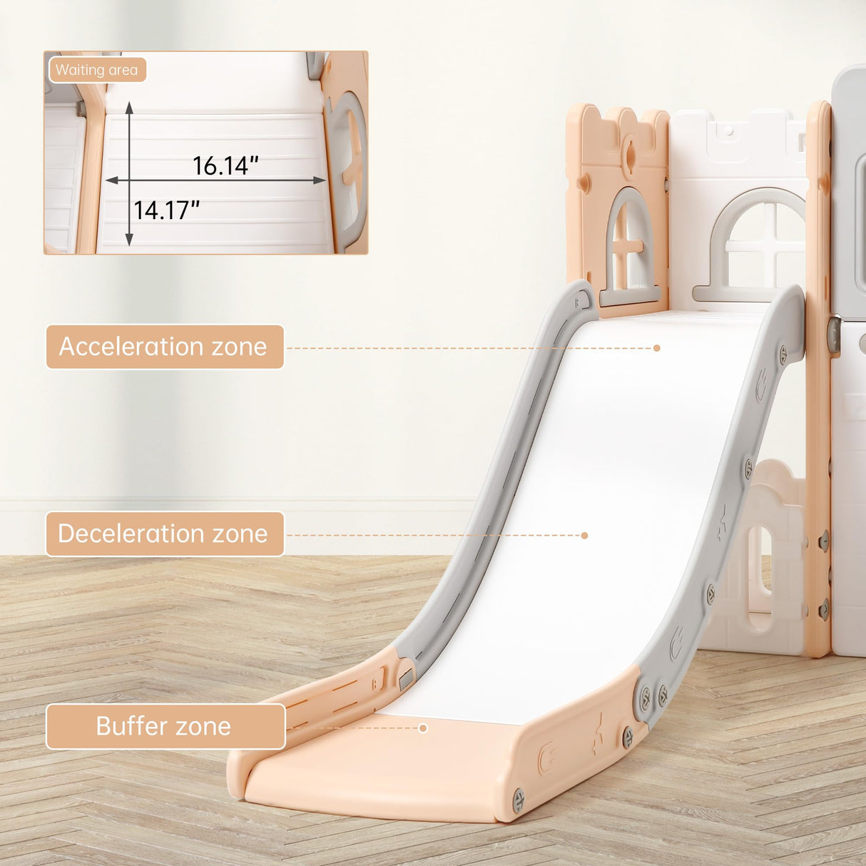 Toddler Slide 8 in 1 Toddler Playset for Toddlers Age 1-3,Baby Playset for Indoor Outdoor Playground with Climber, Crawling Tunnel, Basketball Hoop, Telescope, Toy Storage Garvee