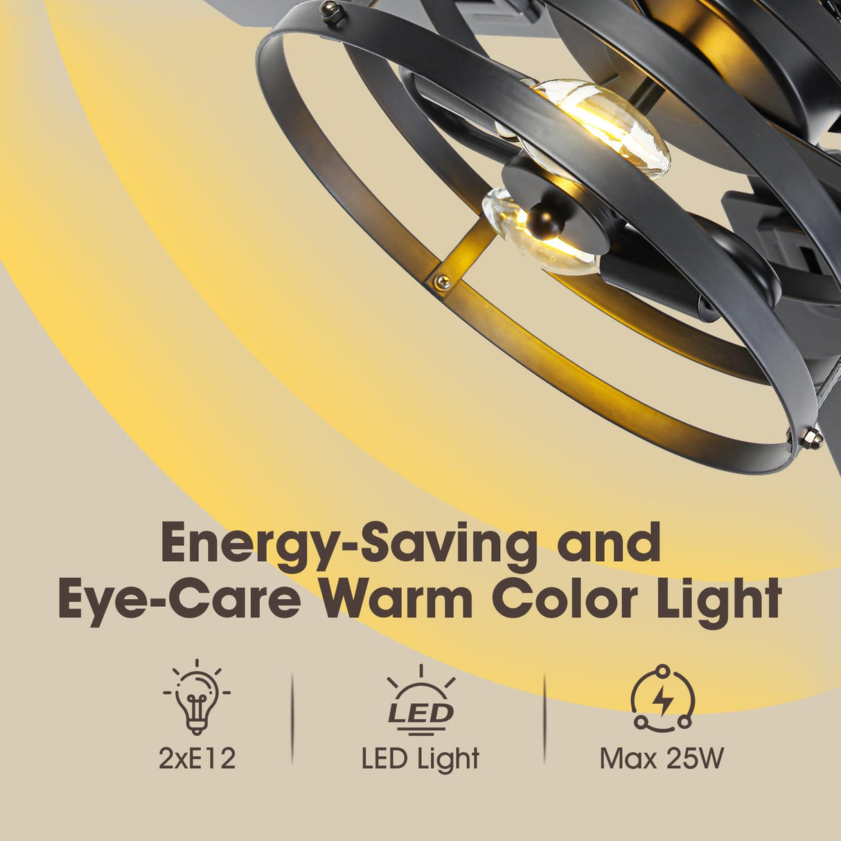 Vaczon 52" Farmhouse Ceiling Fans with Lights and Remote, Outdoor Ceiling Fan Dual Finish 5 Blades 6-Speed Quiet and Reversible DC Motor, Ceiling Fan with Light for Bedroom Living Room and Patio Vaczon