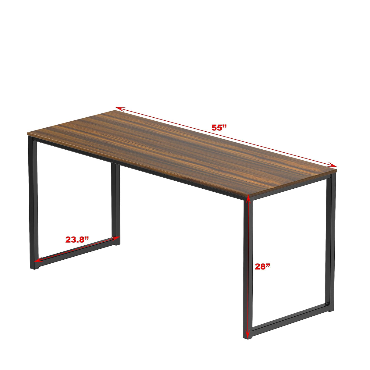 SHW Mission 55-Inch Home Office Computer Desk, Walnut SHW