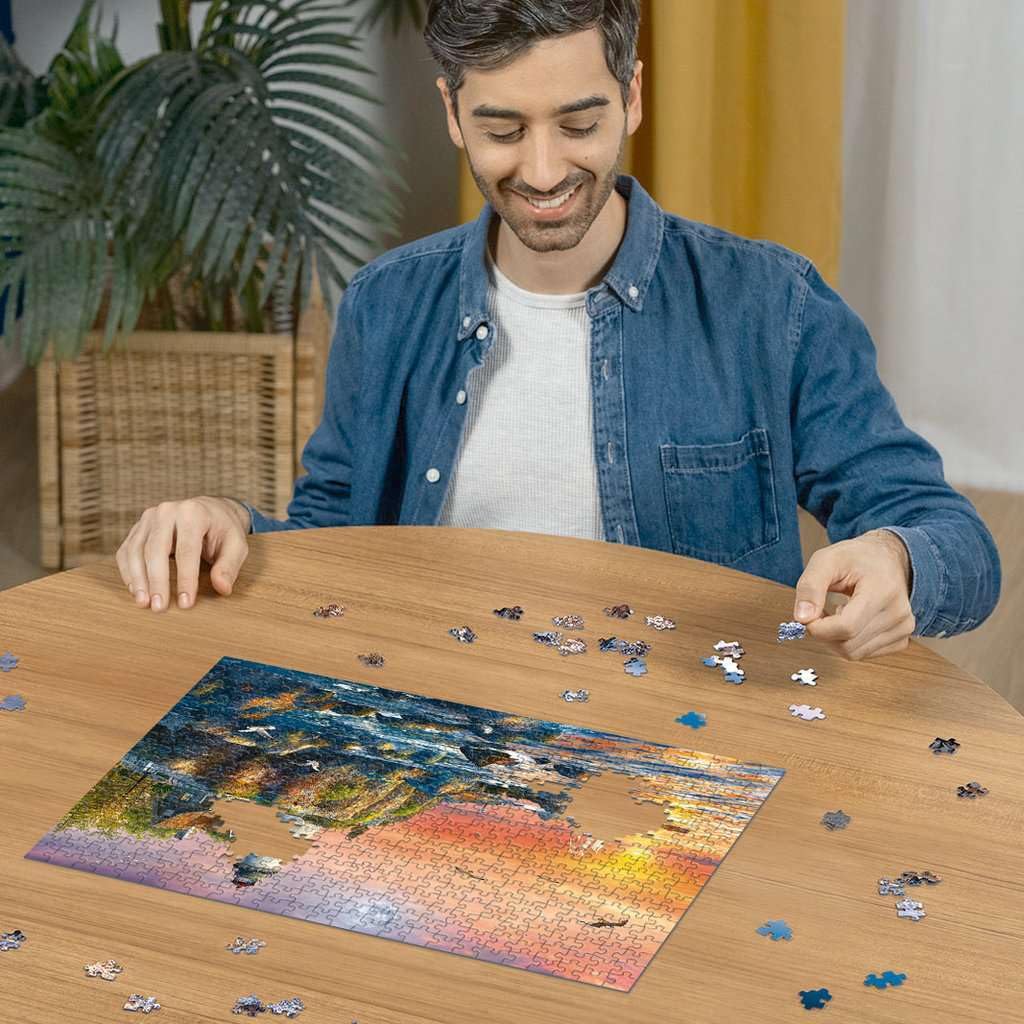Ravensburger Lighthouse at Sunset 500 Piece Jigsaw Puzzle for Adults - 12000217 - Handcrafted Tooling, Made in Germany, Every Piece Fits Together Perfectly Ravensburger