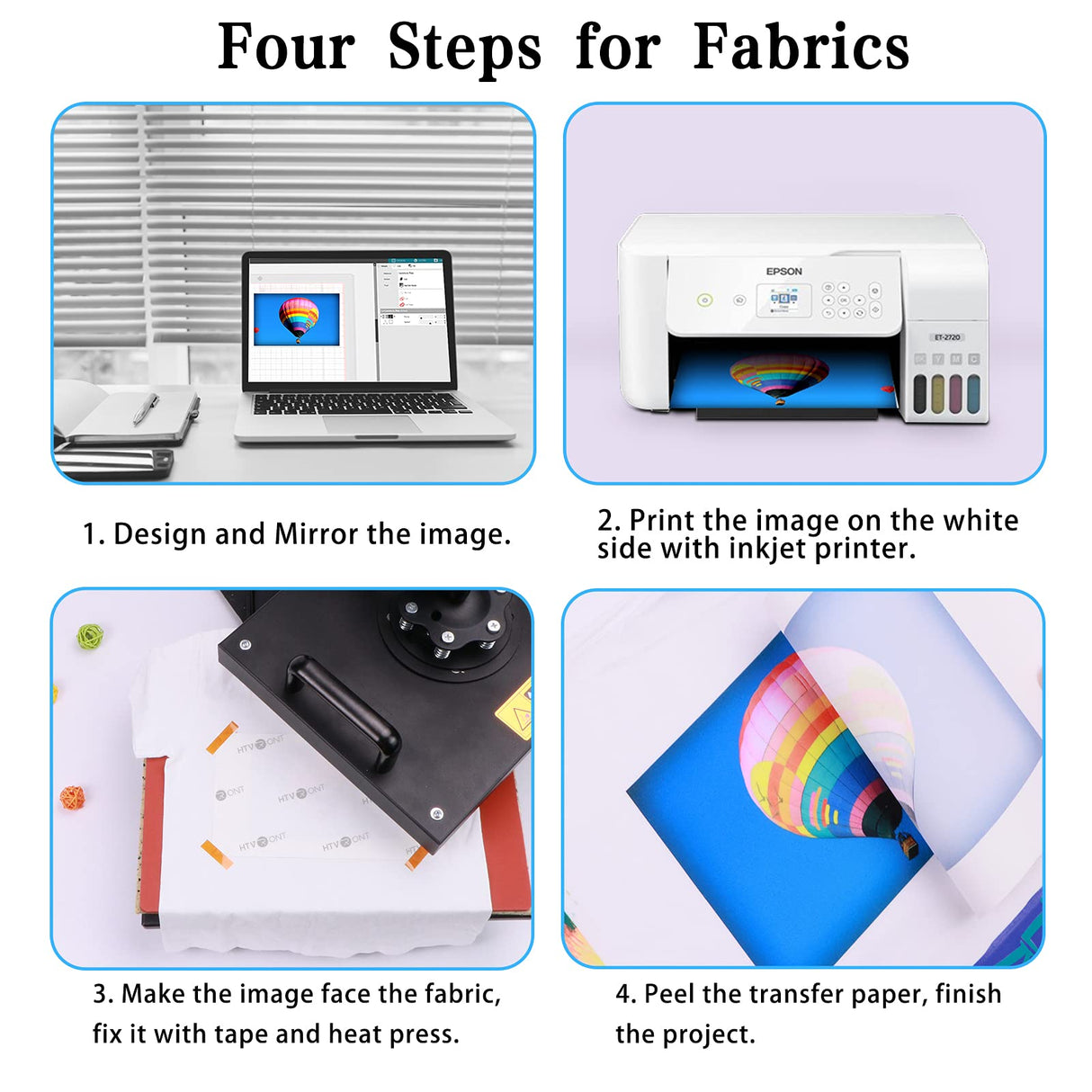 HTVRONT Sublimation Paper 8.5 x 11 inches - 150 Sheets Sublimation Paper Compatible with Inkjet Printer 120gsm HTVRONT