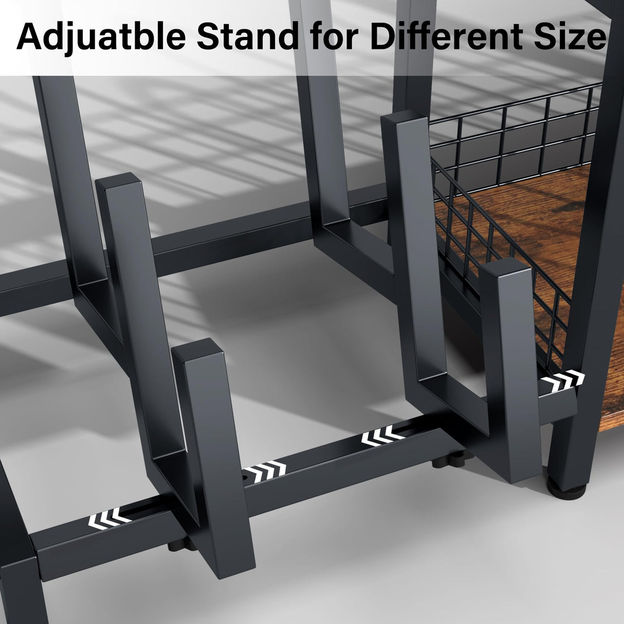 kepptory Display Shelf Bookshelf with RGB Lighting, Wooden Curio Cabinet Floor Lamp with Shelves, Vinyl Holder and Adjustable Stand, Record Player Stand Bookcase for Living Room Bedroom Décor (Brown) kepptory