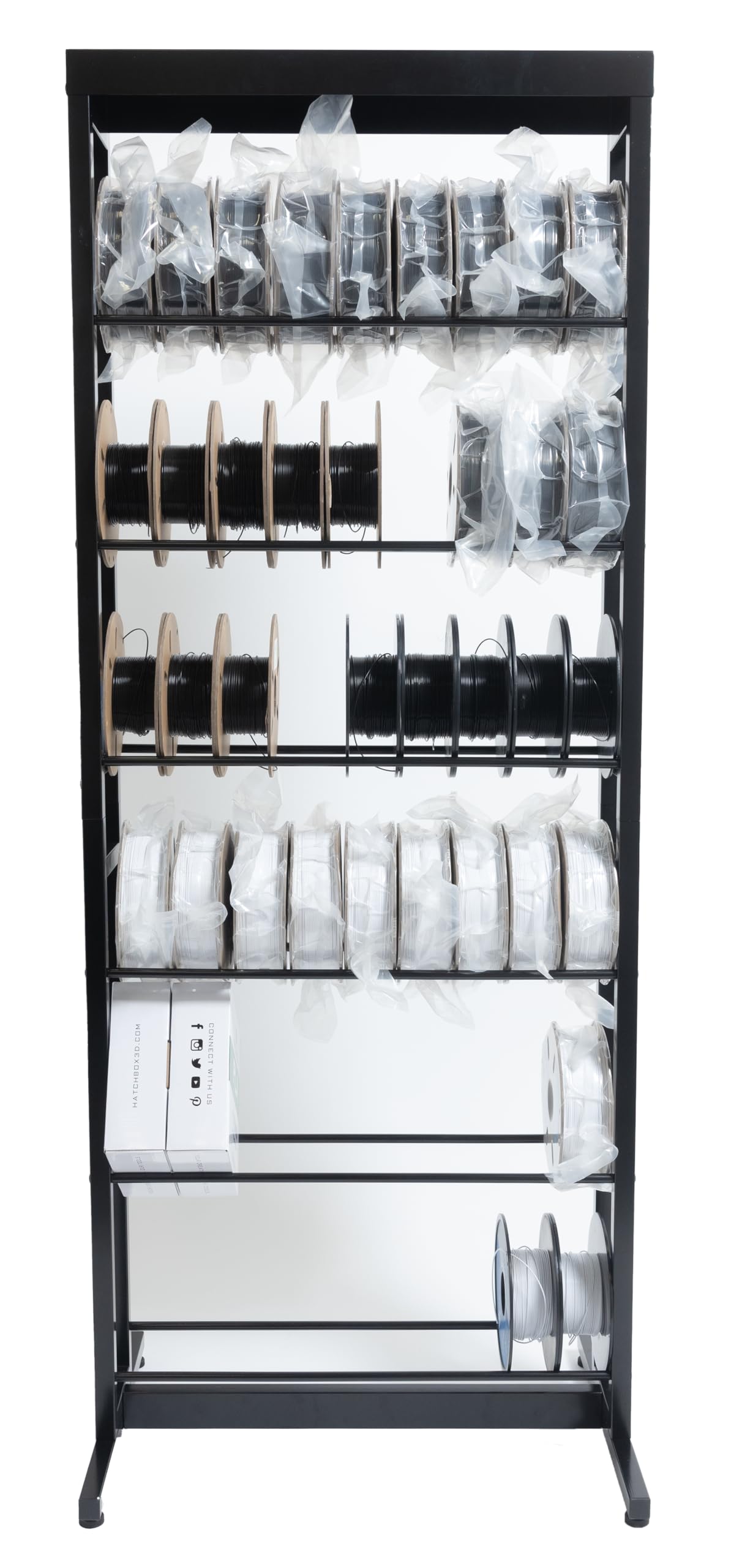 3D Printer Filament Storage Rack 6 Tier Shelves for Filament, Holds 54 Spools of 1 Kilogram Filament (1 Kilogram x 9 Spools x 6 Shelves) WoodArtSupply