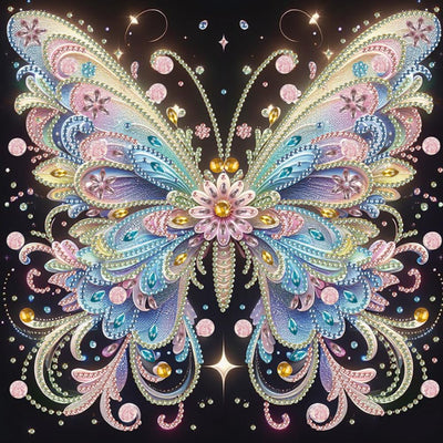 Acudotr Butterfly Diamond Painting Kits for Adults, 5D Special Shape Diamond Art Kits for Beginners, Crystal Rhinestones Diamond Painting for Home Wall Decoration, 12×12 Inch