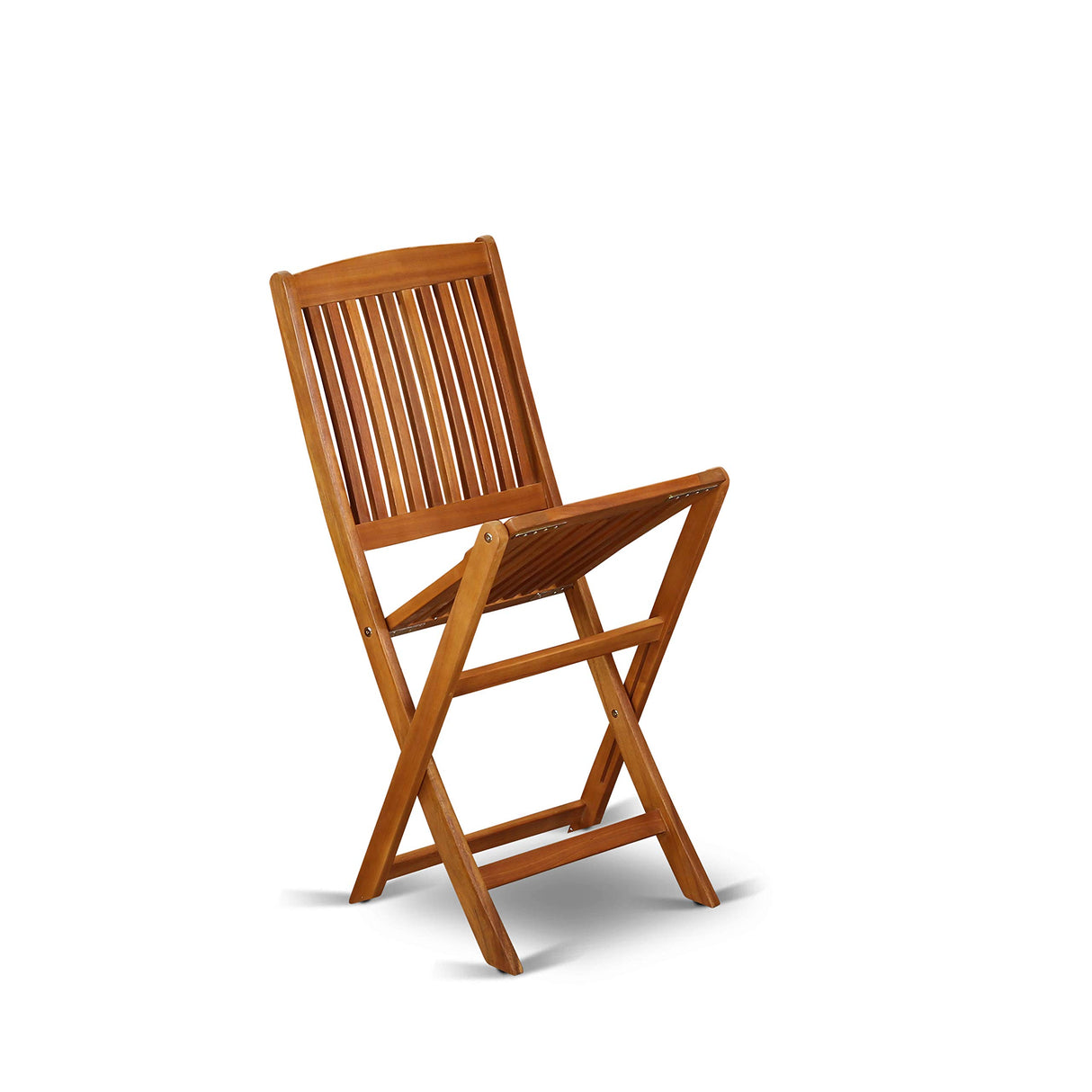 East West Furniture DICM7CWNA Diboll 7 Piece Patio Dining Set Consist of an Oval Outdoor Acacia Wood Table and 6 Folding Side Chairs, 36x60 Inch, Natural Oil East West Furniture