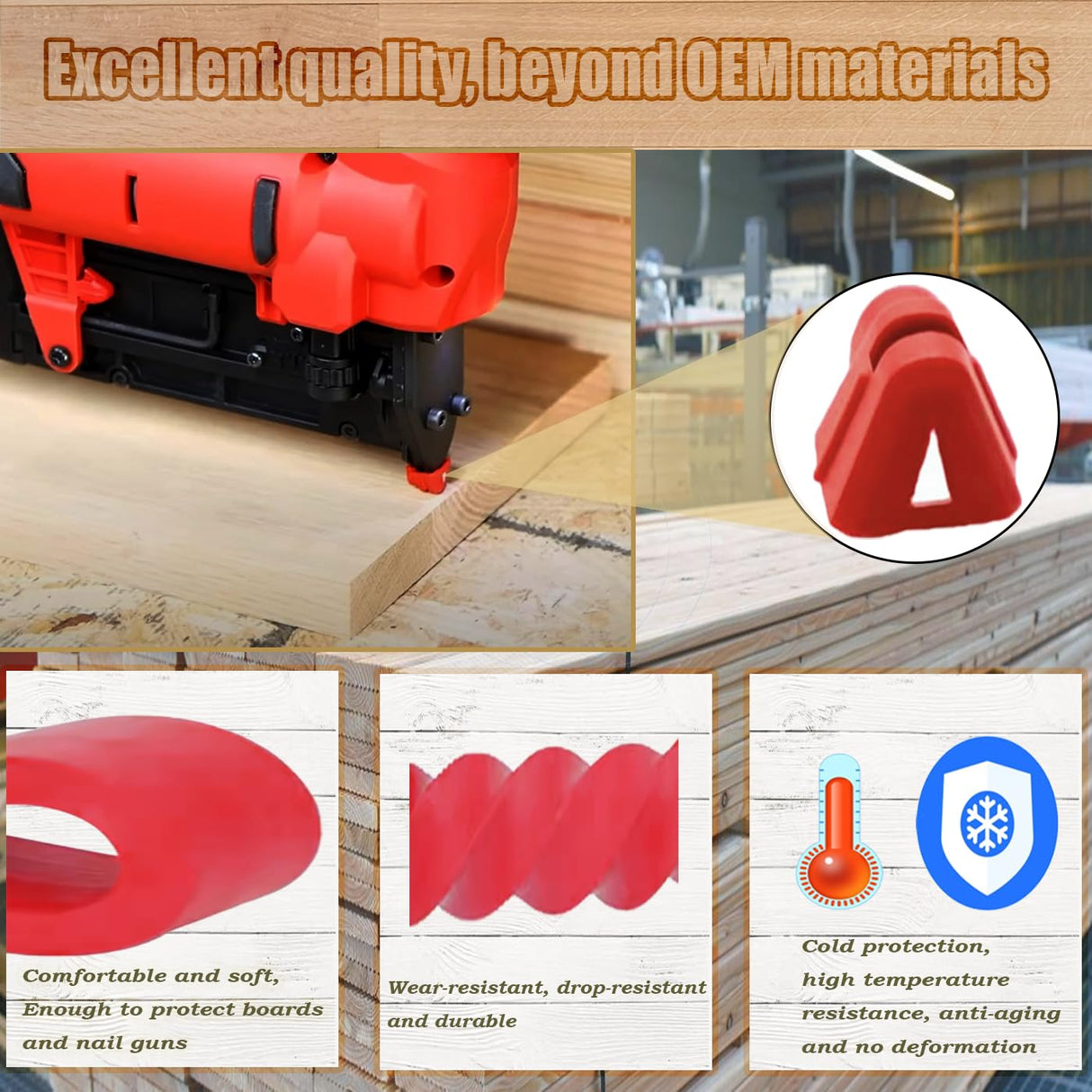 SURPOUF 42-38-0009 No Mar Pad Kit Cushion-Replaces Fits For Milwaukee M12 2540-20 Cordless Pin Nailer(set of 10) SURPOUF