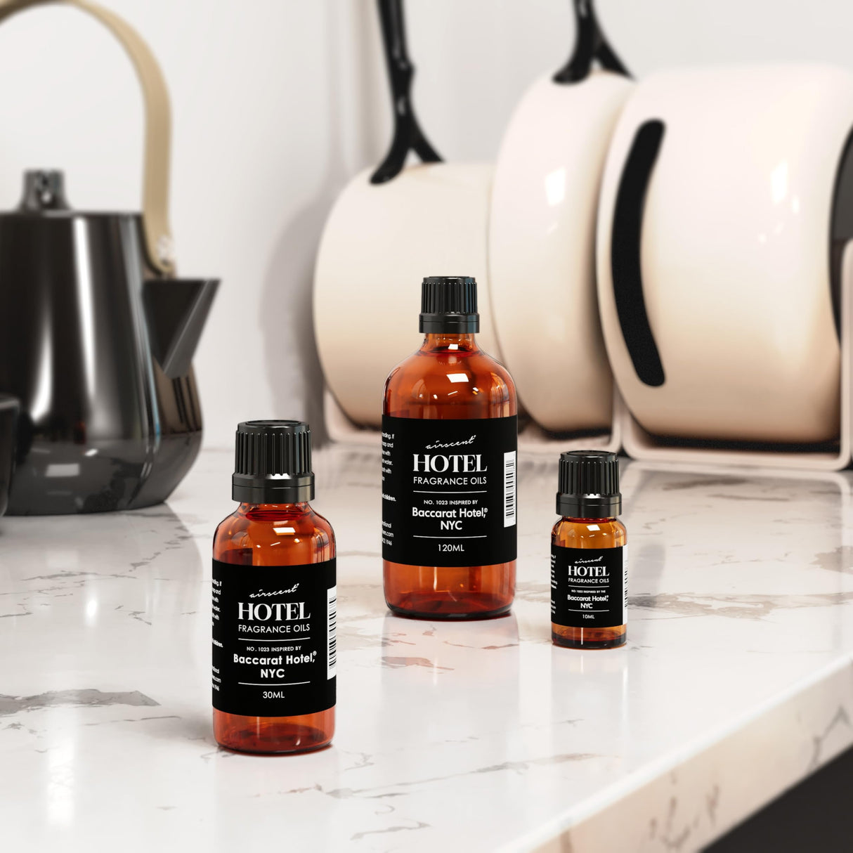 AirScent Hotel Diffuser Oil Inspired by The Baccarat Hotel Scent - Love Affair Fragrance Oil No. 1023 for Ultrasonic and Waterless Diffusers and Crafting - 10 mL, 0.34 fl oz Glass Bottle with Dropper Air-Scent