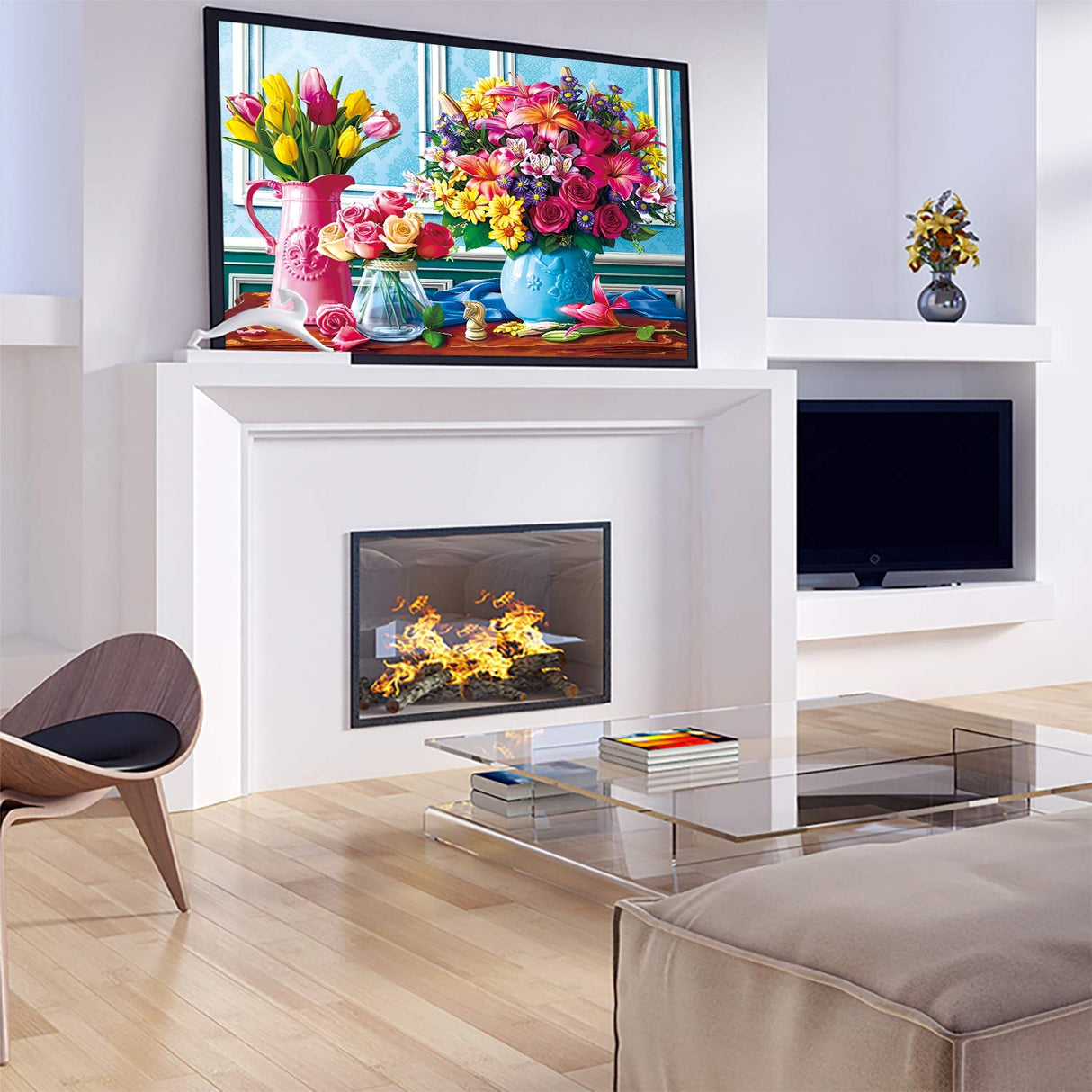 Jigsaw Puzzles 1000 Pieces for Adults Spring Flowers, Colorful Flowers Jigsaw Puzzles, Plants Tulip Rose Daisy Challenging Funny Puzzles for Friends Family Activity Game Nights RECHIATO