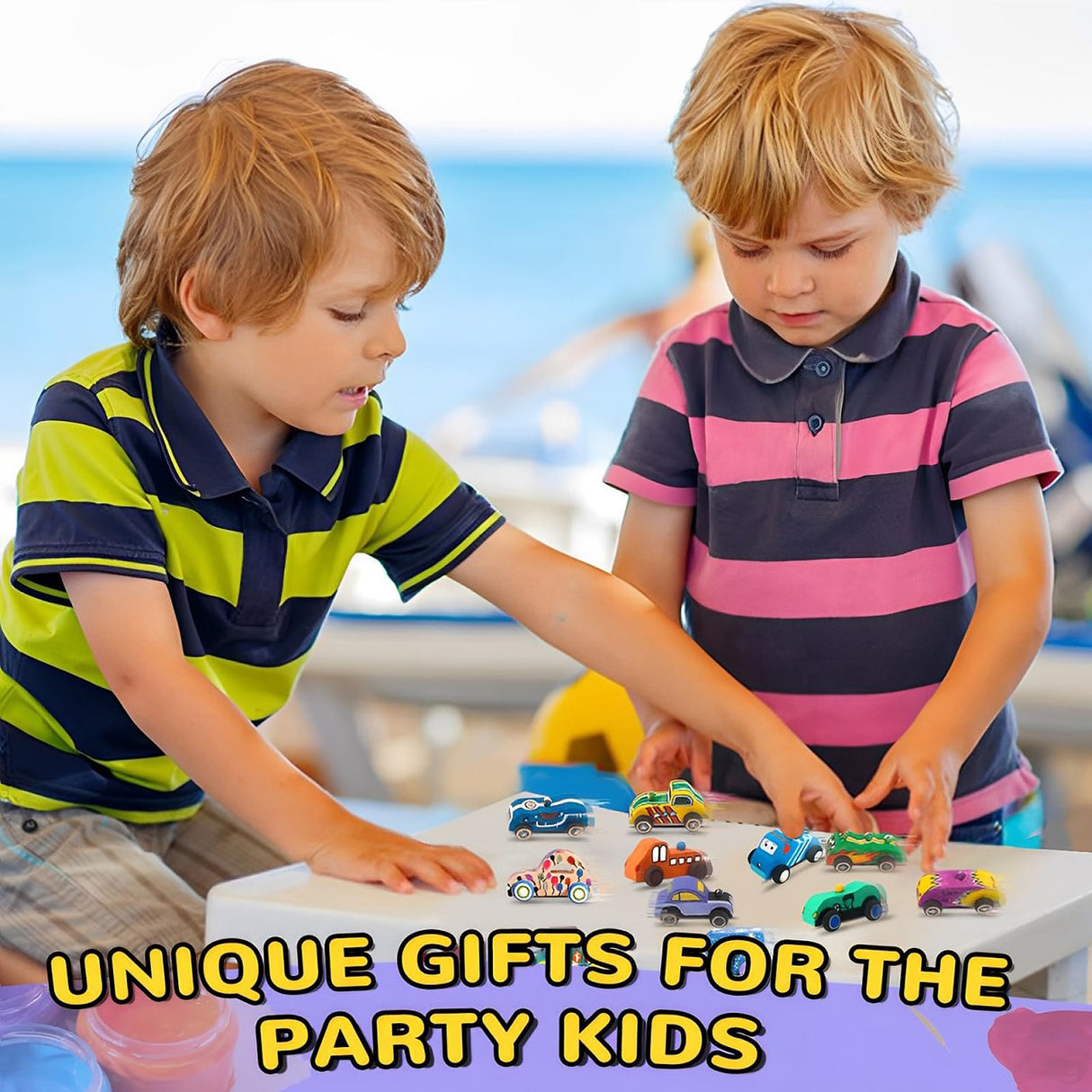 WOWOSS 14 Pcs Wooden Cars to Paint, Unfinished Craft Toys for Students, Race Car Party Favors, With 3 Sets of Paint & 5 Car Sticker Sheets WOWOSS