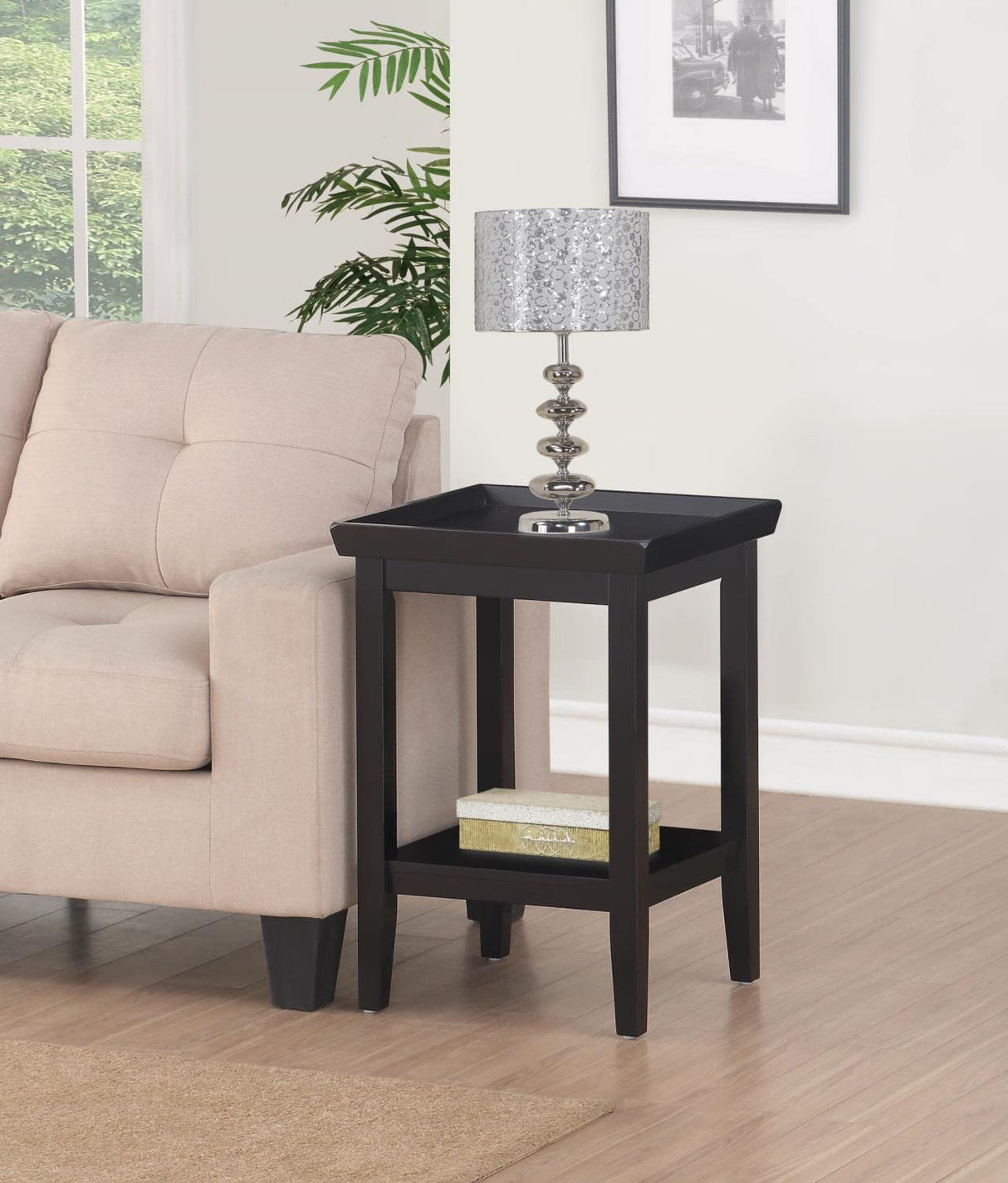 Convenience Concepts Ledgewood End Table, Black Convenience Concepts