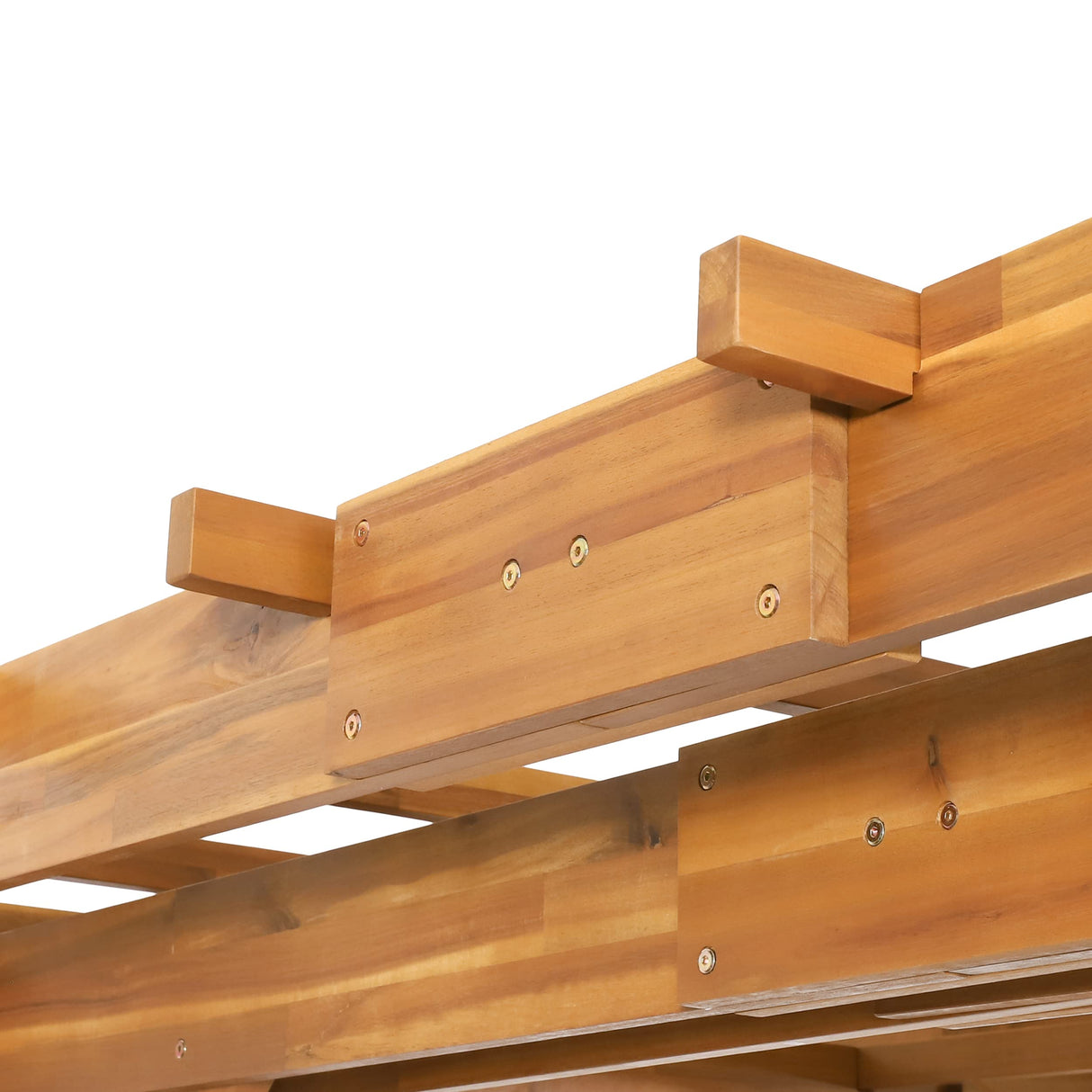 Thayer Outdoor 10' x 10' Pergola - Acacia Wood - Teak Christopher Knight Home