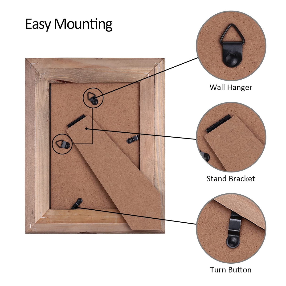 Robhomily Reclaimed Barnwood 8x10 Picture Frame,Farmhouse Rustic Distressed Wood Photo Frame, 100% Reclaimed Natural Barn Wood with Real Glass, Wall &Tabletop Frame for Home Decor. Robhomily