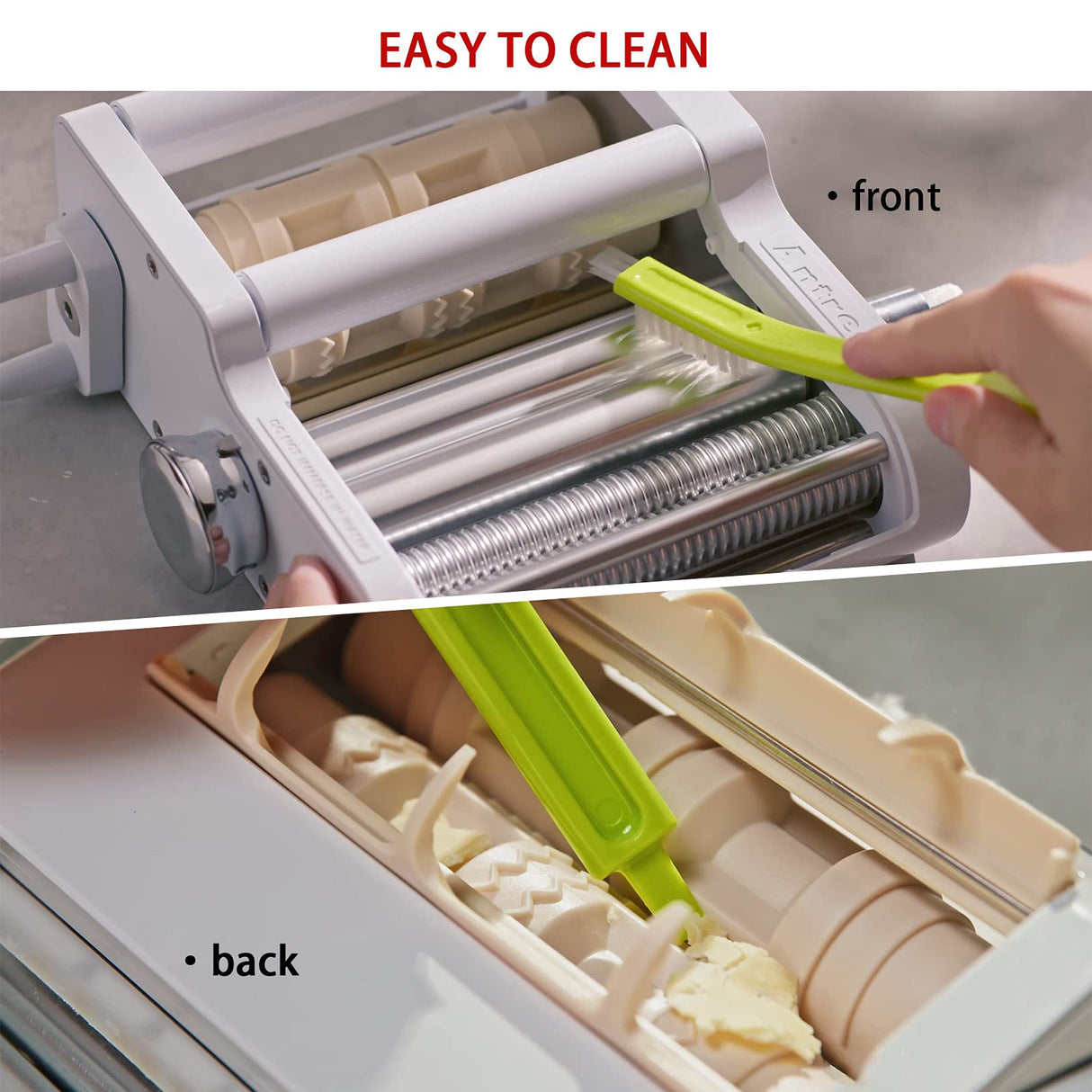 ANTREE 3-IN-1 Pasta Attachment & Ravioli Attachment for KitchenAid Stand Mixers, Pasta Maker Assecories included Pasta Sheet Roller, Spaghetti Cutter and Ravioli Maker Attachment Antree