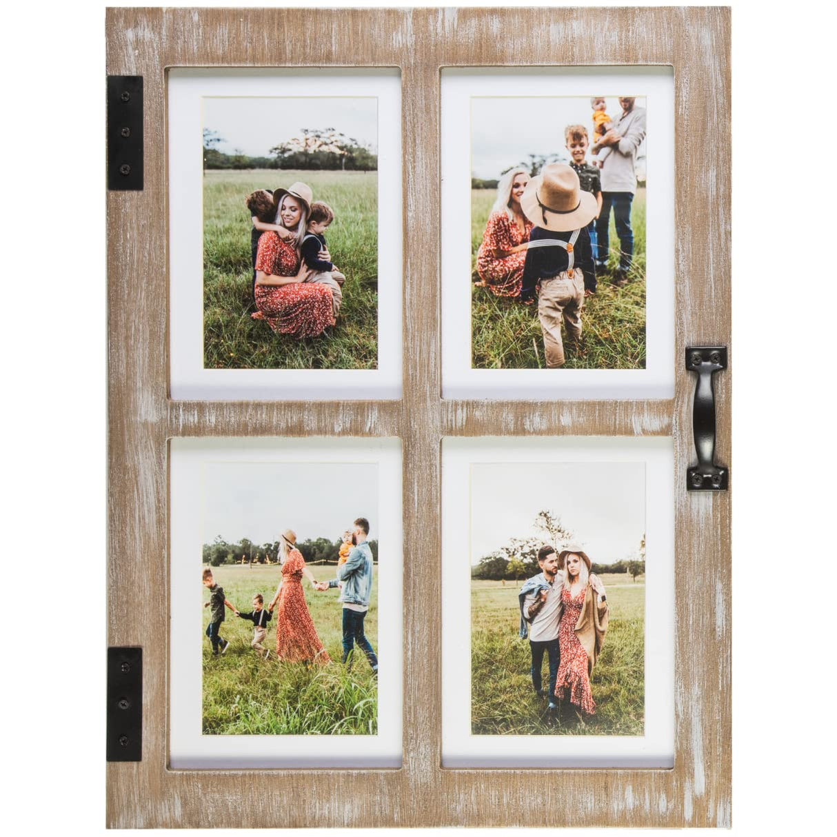 GLM 5x7 Picture Frame Collage with 4 Photos - Display Your Favorite Memories - Collage Picture Frames That Fit Any 4x6 or 5x7 Photo (Brown) Great Lakes Memories