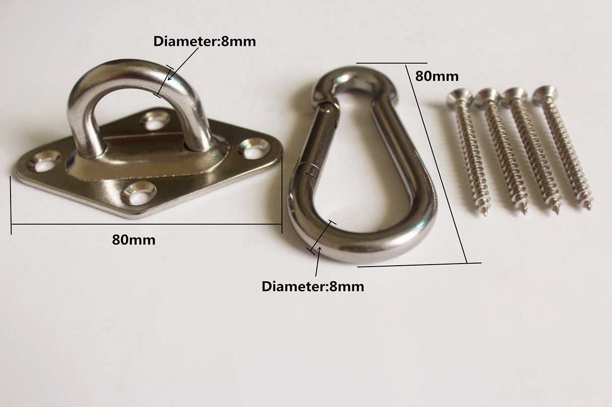 MHMYDZ 1000 lb Capacity Heavy Duty Hammock Hanging kit Ultra Durable Hammock Hooks Carabiners for Hammock Stand Hammocks Swing Chair,Multiple Indoor Outdoor Suspension Ceiling Hooks MHMYDZ