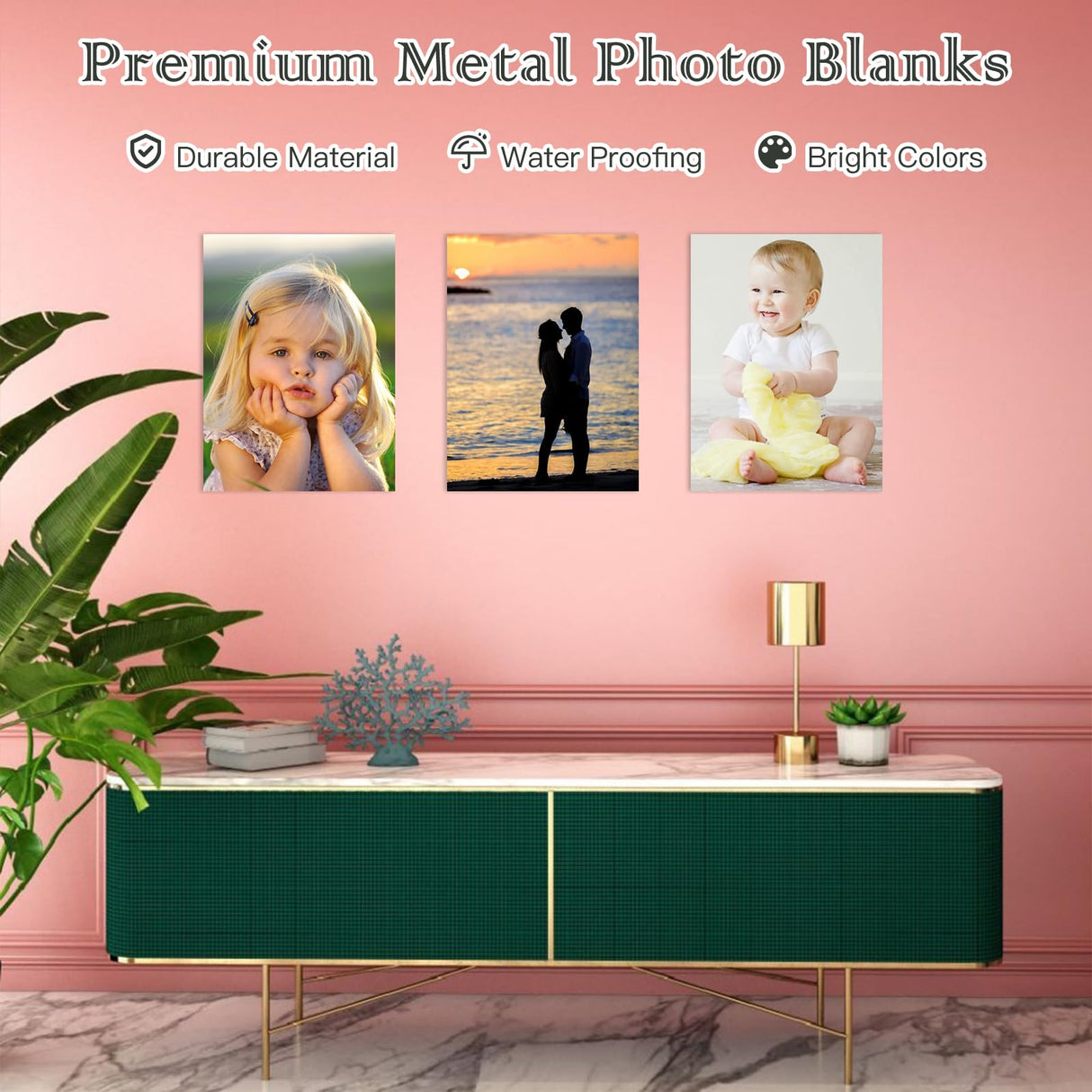 ZYNERY 8 PCS Sublimation Blanks Aluminum Sheet, 8 x 10 Inch Photo Metal Sheet Wall Poster Frame Sublimation Blank for Metal Sign, Room Decor, Wall Decor, Birthday Gift ZYNERY