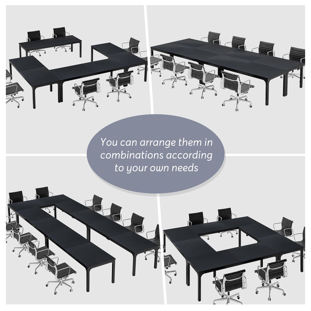 Tribesigns 6.5FT Conference Table, 78.7 Inche Rectangle Meeting Seminar Table, Large Business Tables for 6-8 People (Only Table) Tribesigns