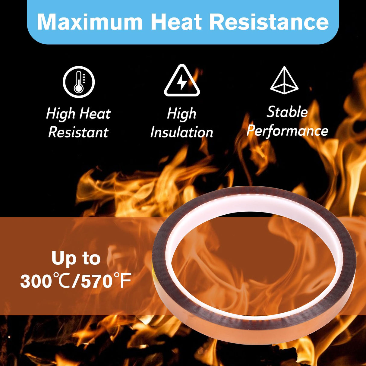 A-SUB Heat Resistant Tape for Sublimation,No Residue 2 Rolls 10mmX33m 108FT,Heat Transfer High Temperature Tape for Heat Press A-SUB