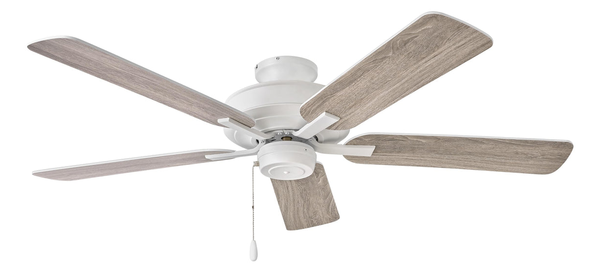 Hinkley Metro 52" Indoor Dual Mount Ceiling Fan - Traditional Style, Reversible Wooden Fan Blades - Chalk White - Remote Sold Separately Hinkley