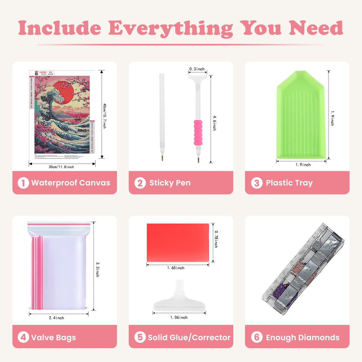 SENQAO Wave Diamond Painting Kits for Adults, Sunset Diamond Art Paintings Kit for Beginners, 5D Full Drill Diamand Paintings Kits, Gem Art Crafts for Adults Wall Decor 12x16inch (Cherry Blossom Tree) SENQAO