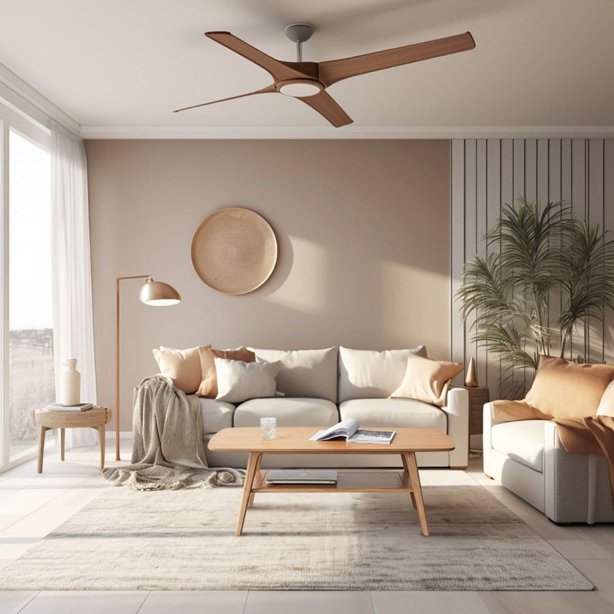 Vadisun 2-Tier Coffee Table with Storage Shelf, Natural Color 100% Solid Wood Table for Living Room, Elegant Furniture for Small Apartment (Natural, 39.37“ x 19.69” x 17.32“) Vadisun