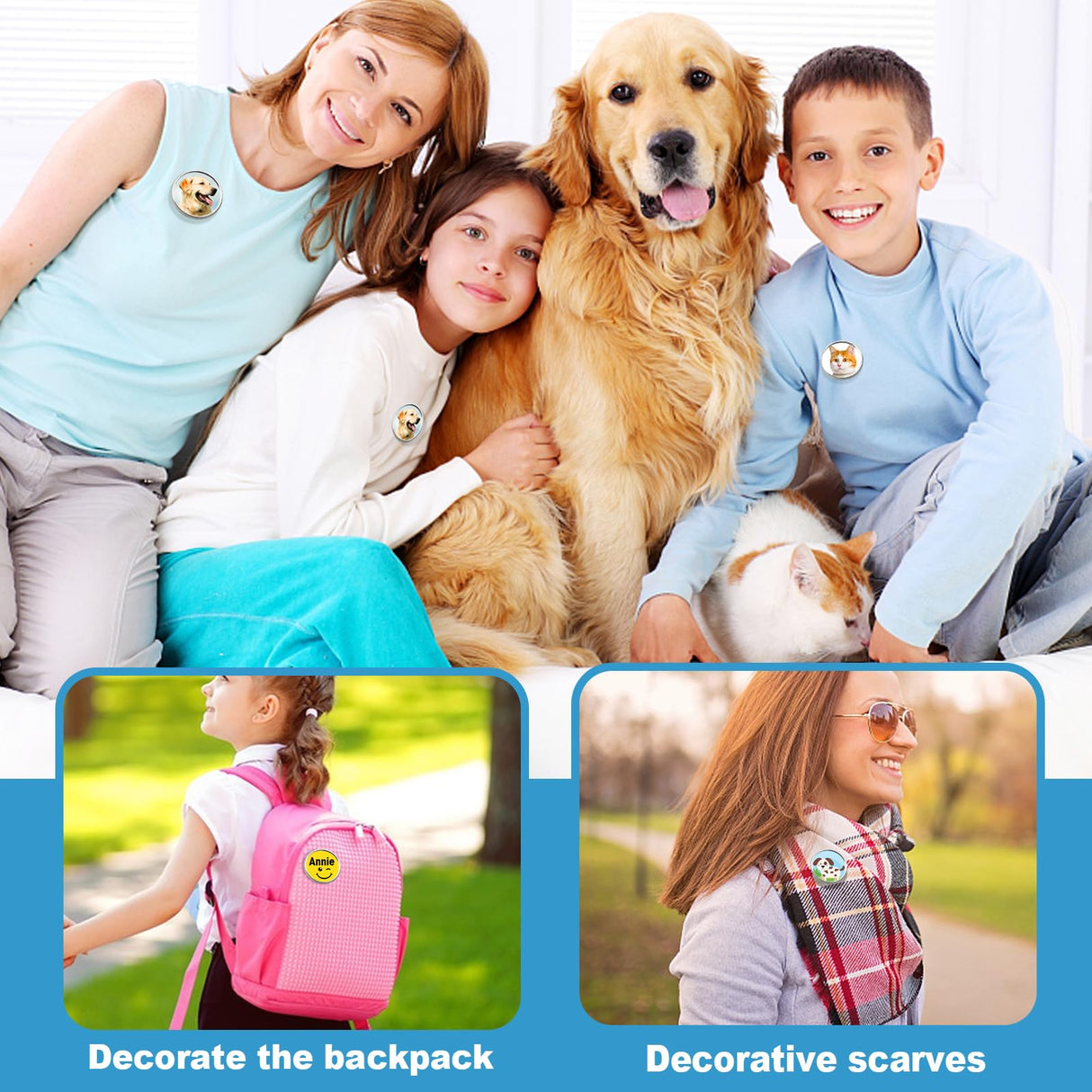 Sublimation Blank Pins DIY Button Badge, Sublimation Silver Blank Base Pins Aluminum Sheet with Butterfly Pin Backs for DIY Craft Jewelry Making Lapel Supplies (Round,Silver,30pcs) Col-Pary