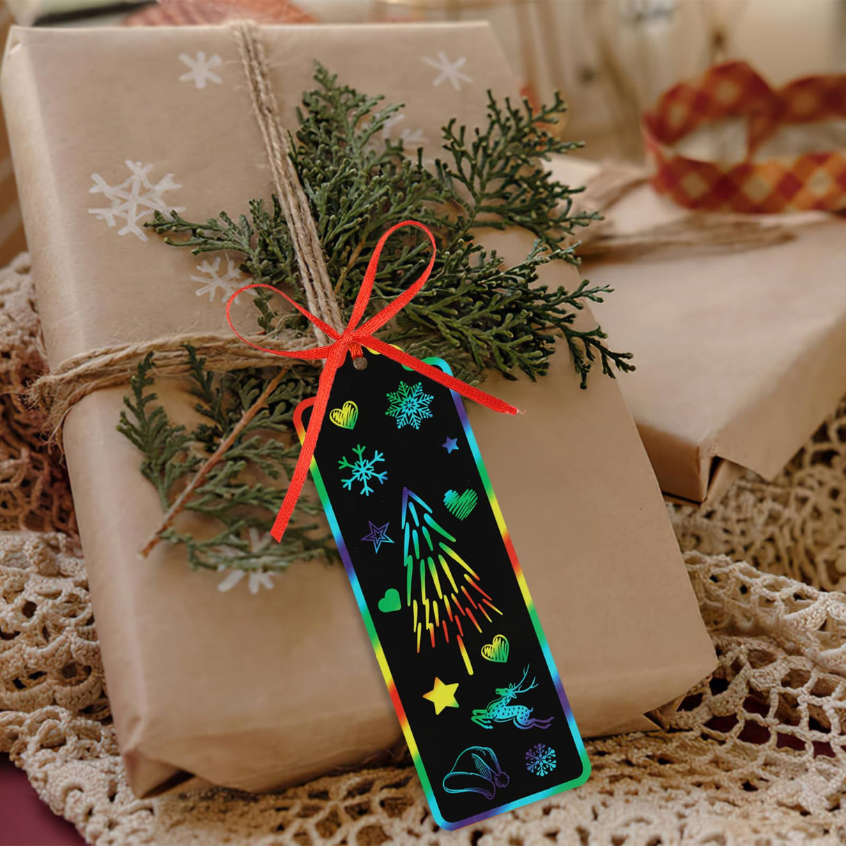 PEASUG Scratch Art, 40 Sets 5 Styles Scratch Art for Kids, Rainbow Scratch Paper Art Sets, Magic Black Scratch Off Paper Eid Bookmarks Gifts for Kids, DIY Art Craft Party Favors Easter Crafts PEASUG