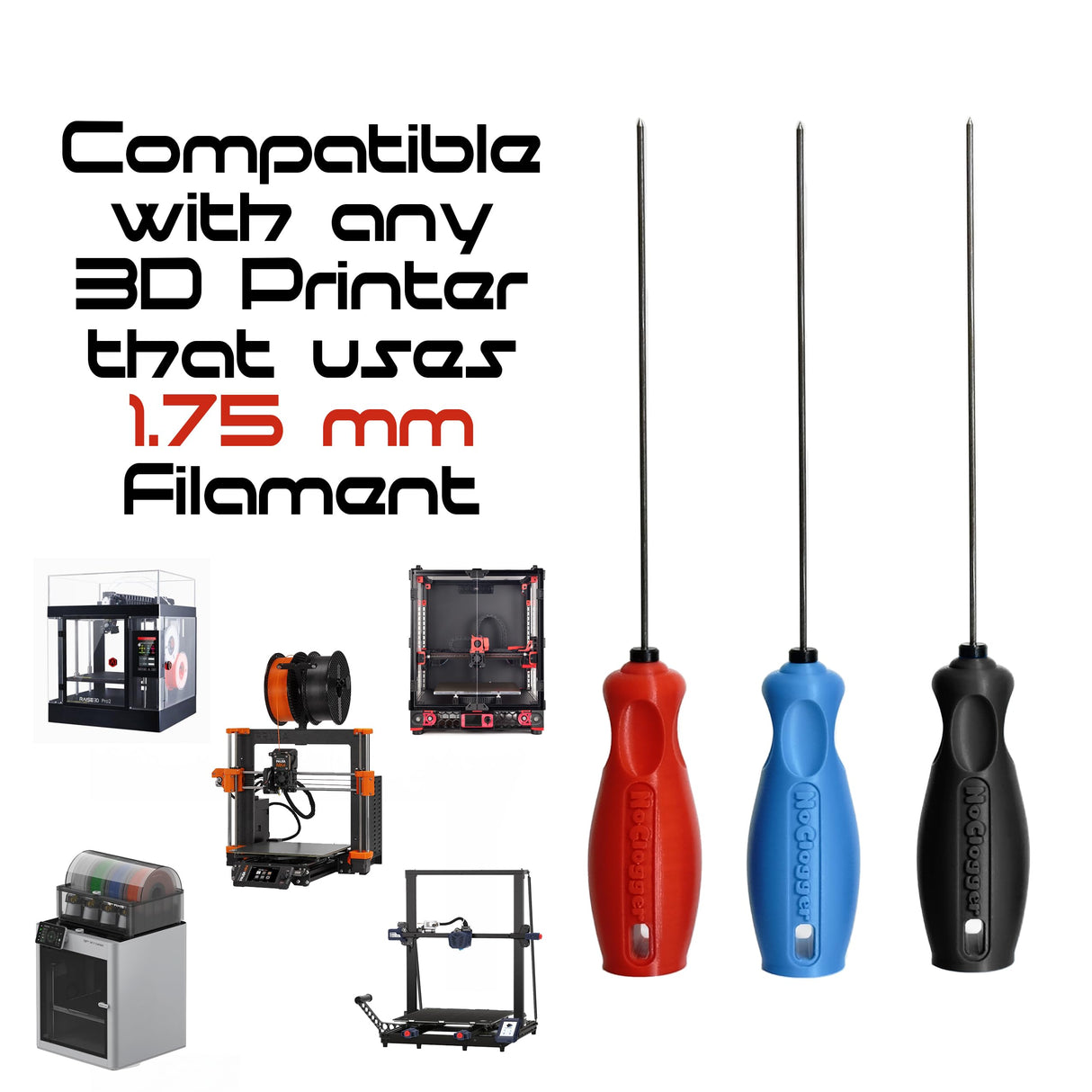 NoClogger The Must-Have 3D Printing Tool 3D Printer Extruder Nozzle Cleaning (Blue) NoClogger