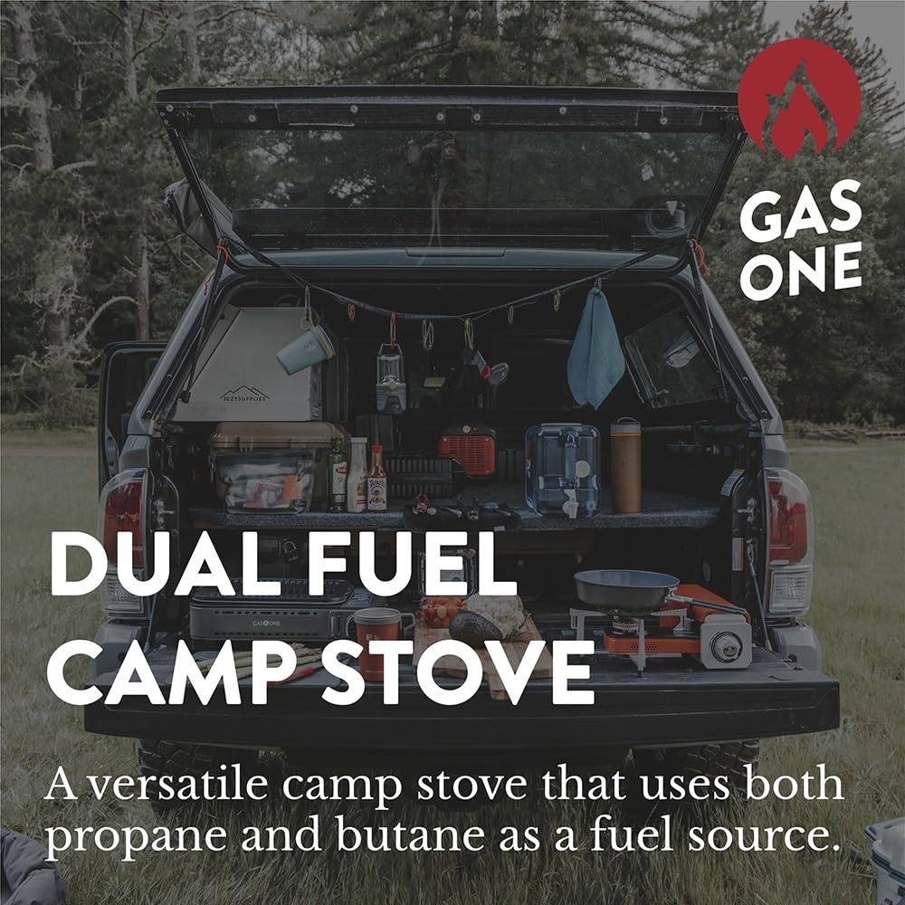 Gas One GS-3400P Propane or Butane Stove Dual Fuel Stove Portable Camping Stove - Patented - with Carrying Case Great for Emergency Preparedness Kit Gas One