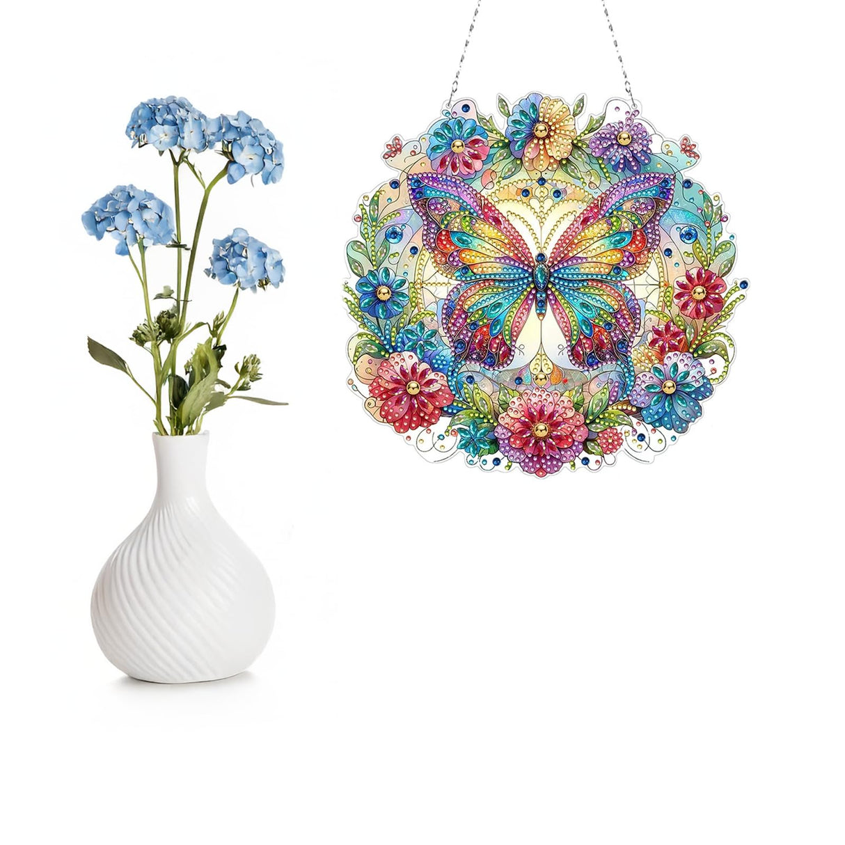 MeetChanning Diamond Art Kits for Adults Butterfly Diamond Painting Art Kit Pendant Acrylic Board Ornament Window Suncatcher MeetChanning