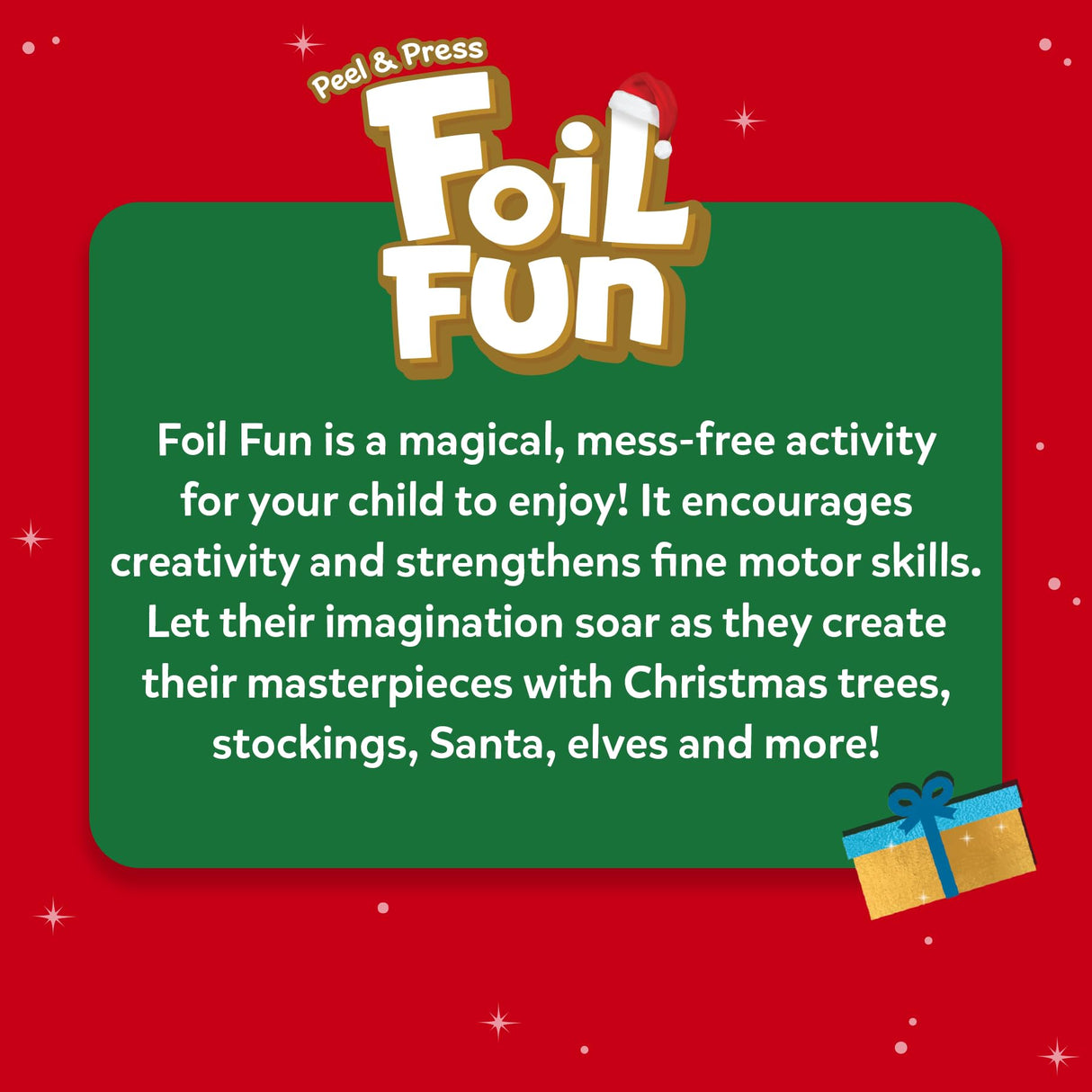 Skillmatics Foil Fun - Holiday Magic, No Mess Art for Kids, Christmas Craft Kits & Supplies, DIY Creative Activity, Travel Toys, Gifts for Boys & Girls Ages 4, 5, 6, 7, 8, 9 Skillmatics