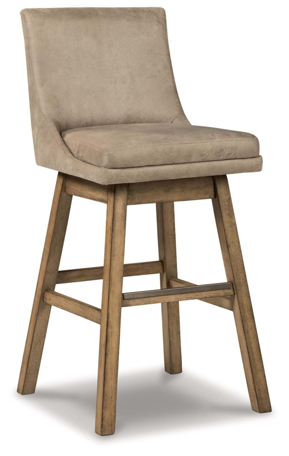 Signature Design by Ashley Tallenger 30" Upholstered Pub Height Bar Stool, 2 Count, Beige Signature Design by Ashley