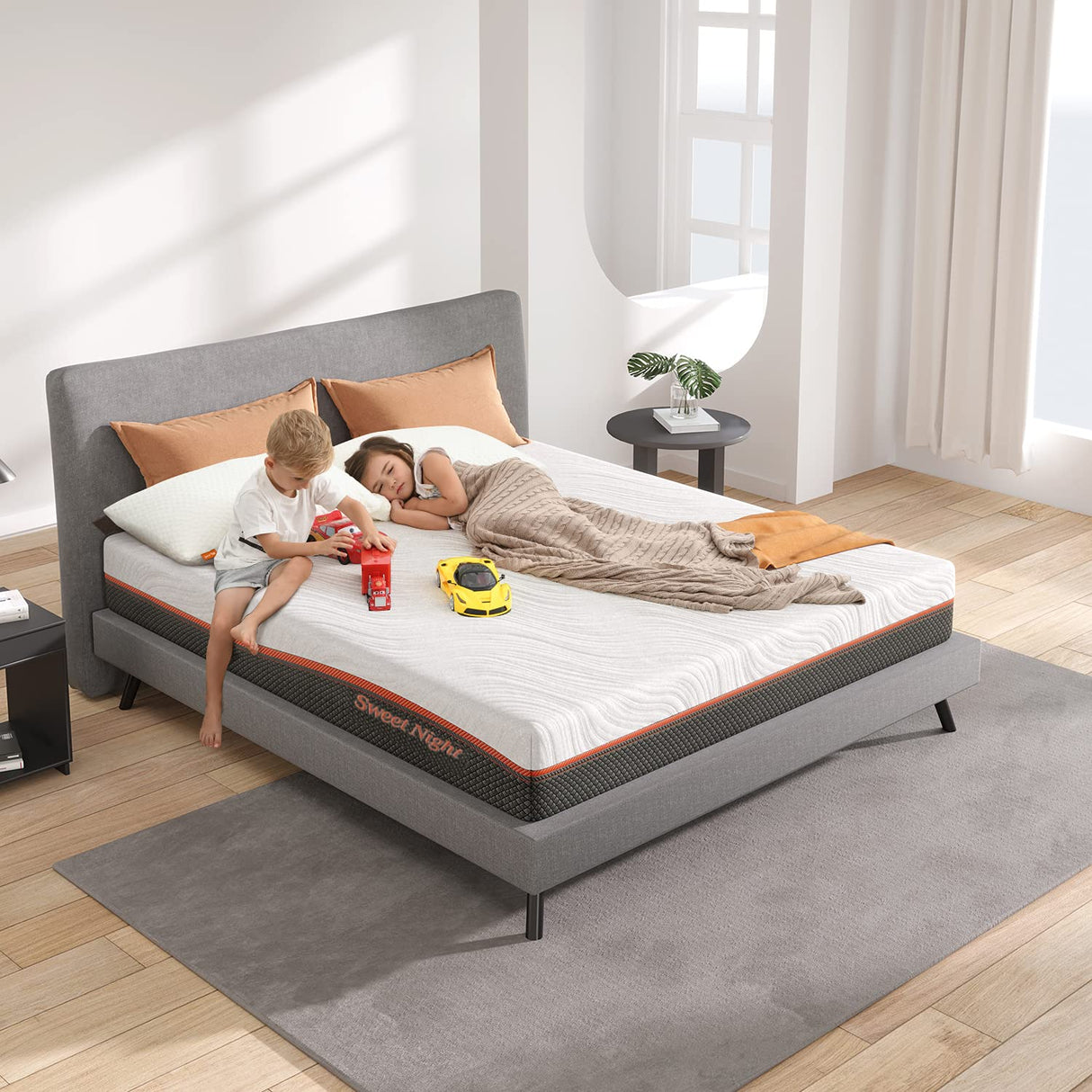 Twin Mattress, Sweetnight 8” Hybrid Mattress with Gel Memory Foam & Pocket Innerspring, Bed Mattress with Moisture Wicking Adaptive Cover, Medium Firm, Twin Size Sweetnight