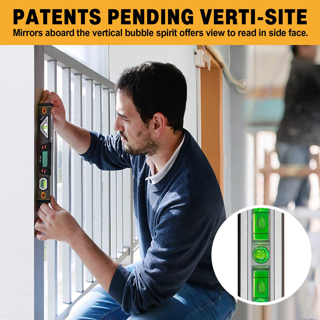 PREXISO Digital Level, 11.5'', Angle Slope with LCD Display, 360° Electronic Bubble Inclinometer, Vertical & Horizontal Spirit Bubble for Construction Carpenter Craftsman Renovation Home Professional Prexiso