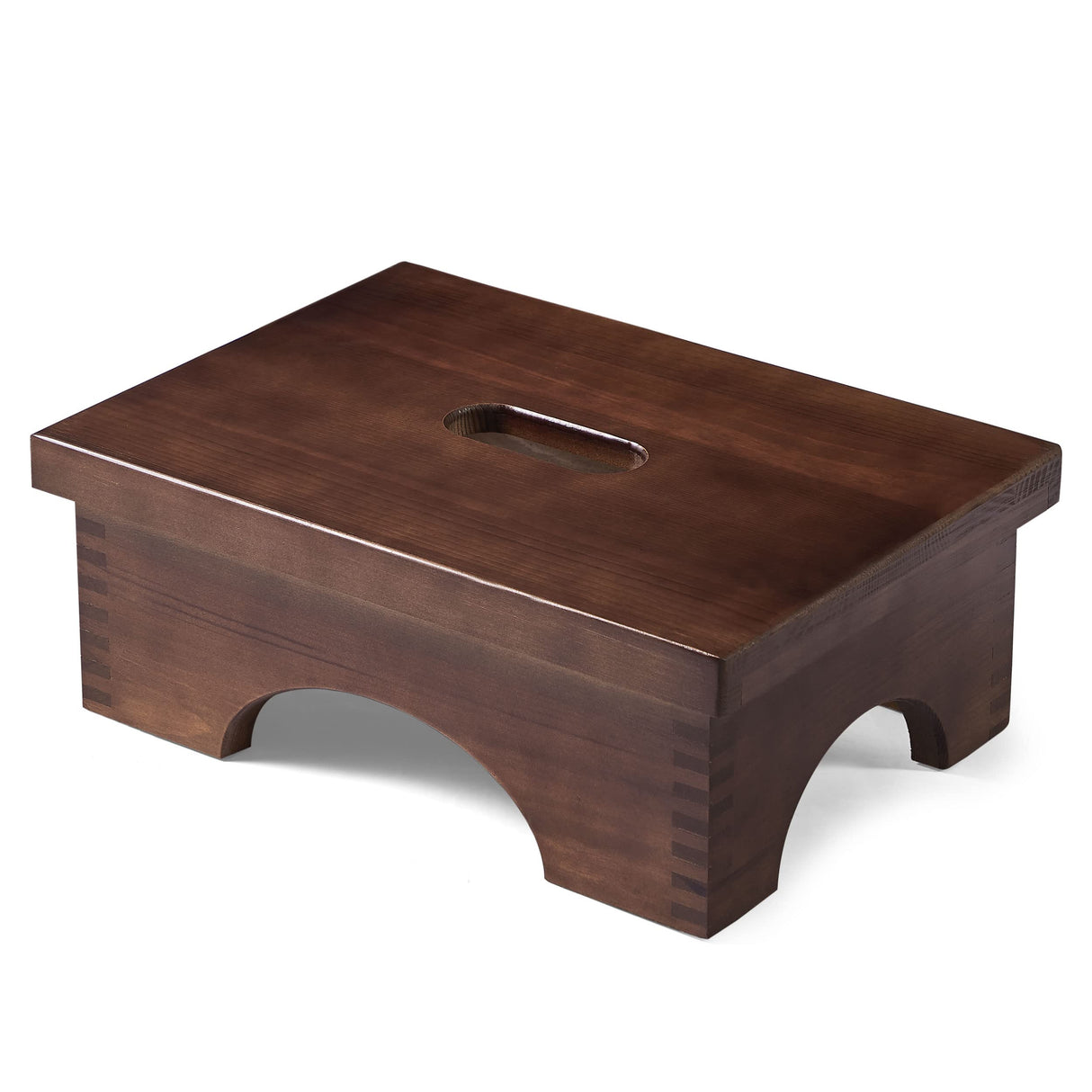 ECROCY Step Stools for Adults Pre-Assembled, Sturdy Foot Stool Lightweight, Portable Wood Step Stool Attractive, Solid Wooden Step Stool with Smooth Finish, Bed Steps for High Beds for Adults ECROCY