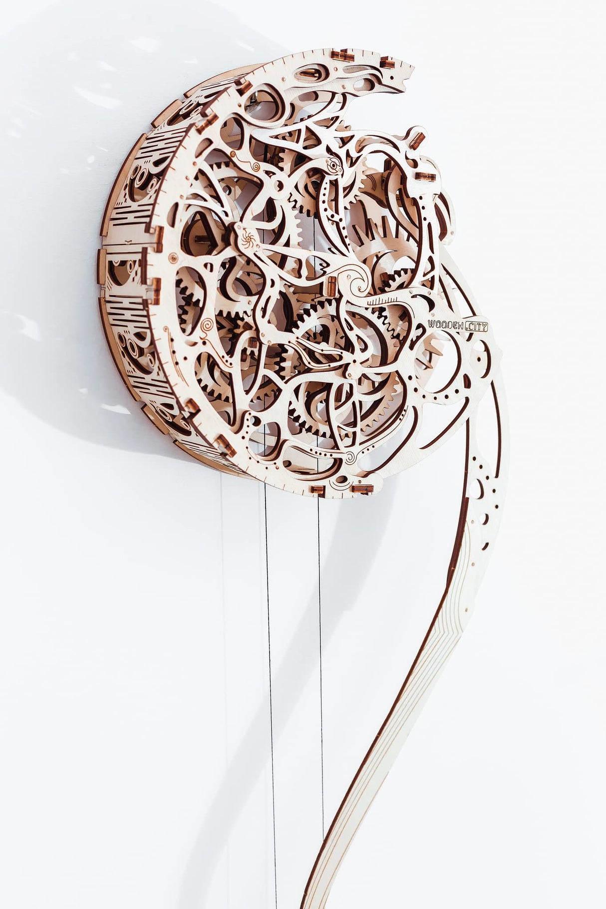 WOODEN.CITY Pendulum Kinetic Wood Sculpture Wall - 3D Wooden Puzzle for Adults - Wooden Kinetic Sculpture – 3D Wood Puzzles for Adults - Wooden WOODEN.CITY