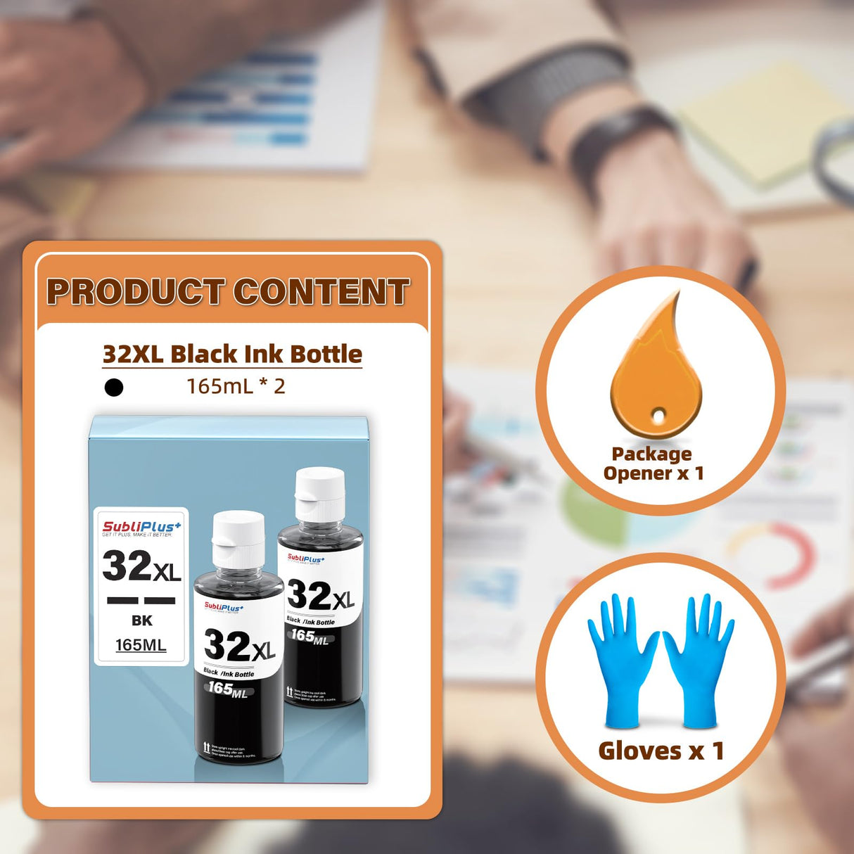 32XL Black Ink Bottles Compatible Replacement for HP Smart Tank Printer 6001 5101 7602 7301 5000 5102 757 7601 755 7601 755 Ink Refill, Smart Tank Plus 651 551 Ink Refill SubliPlus+