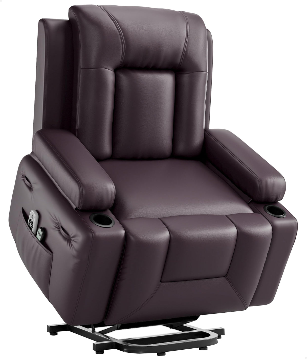 Garvee Power Lift Recliner Chair - Heat and Massage, PU Leather Electric Lift Recliner for Elderly & Mobility Impaired, Adjustable Back and Legs, Heavy Duty Lift Chair for Seniors Garvee