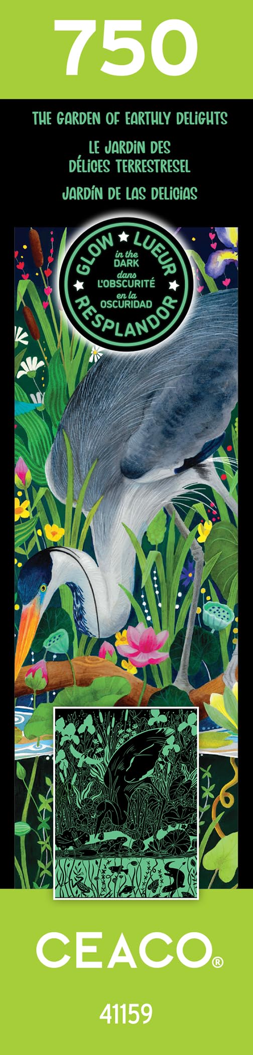 Ceaco - Glow in The Dark - The Garden of Earthly Delights - 750 Piece Jigsaw Puzzle Ceaco