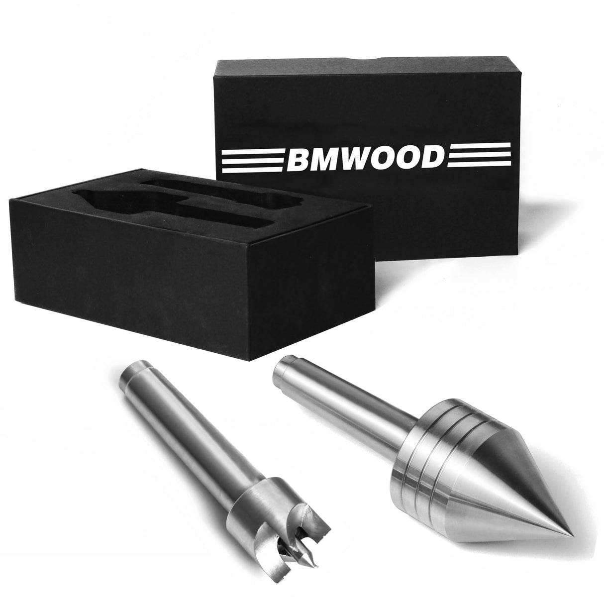 BMWOOD Woodlathe MT2 Centers set, Live Center 1-5/8" Dia and 4 Pronged Drive Center 1" Dia BMWOOD