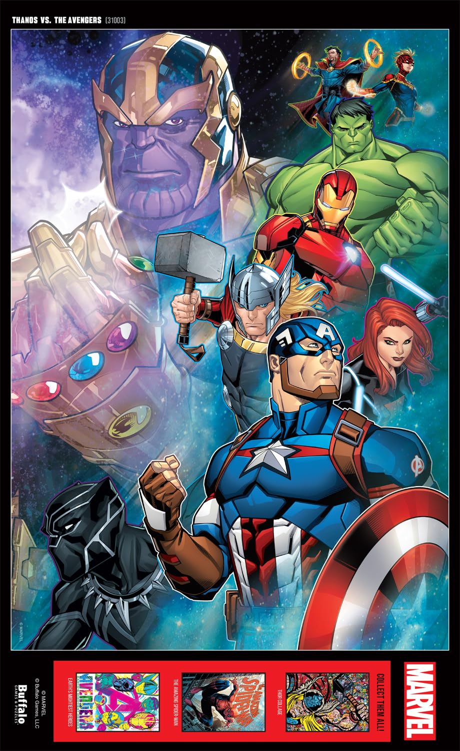 Buffalo Games - Marvel - Thanos vs. The Avengers - 500 Piece Jigsaw Puzzle for Adults -Challenging Puzzle Perfect for Game Nights - Finished Size is 21.25 x 15.00 Buffalo Games