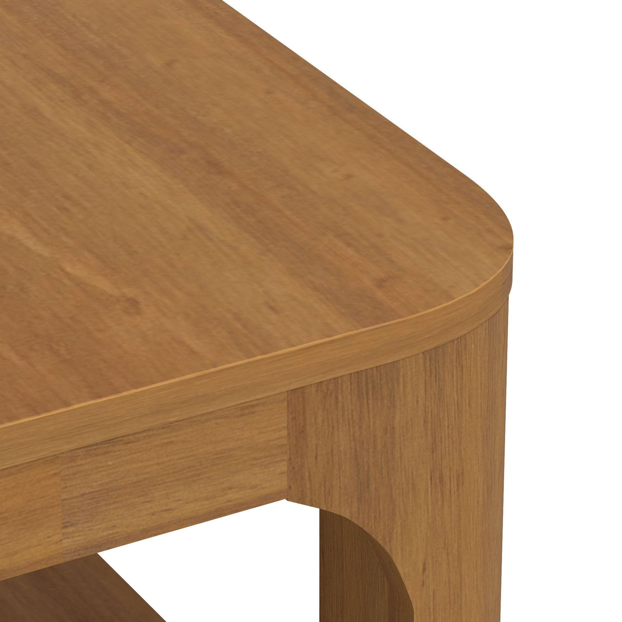 Plank+Beam Forma Coffee Table, Solid Wood 36 Inch Modern Coffee Table with Shelf, Contemporary Center Table with Storage Space, Square Tea Table with Storage, Pecan Plank+Beam