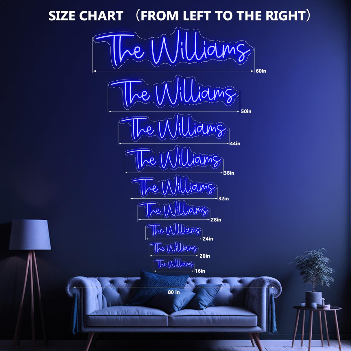 Custom Neon Signs, Personalized Large Led Neon Lights Sign,Neon Sign Customizable for Wall Decor Wedding Birthday Party Bedroom Bar Shop Name Logo Lights (Optional 18" to 60") OPBYWE