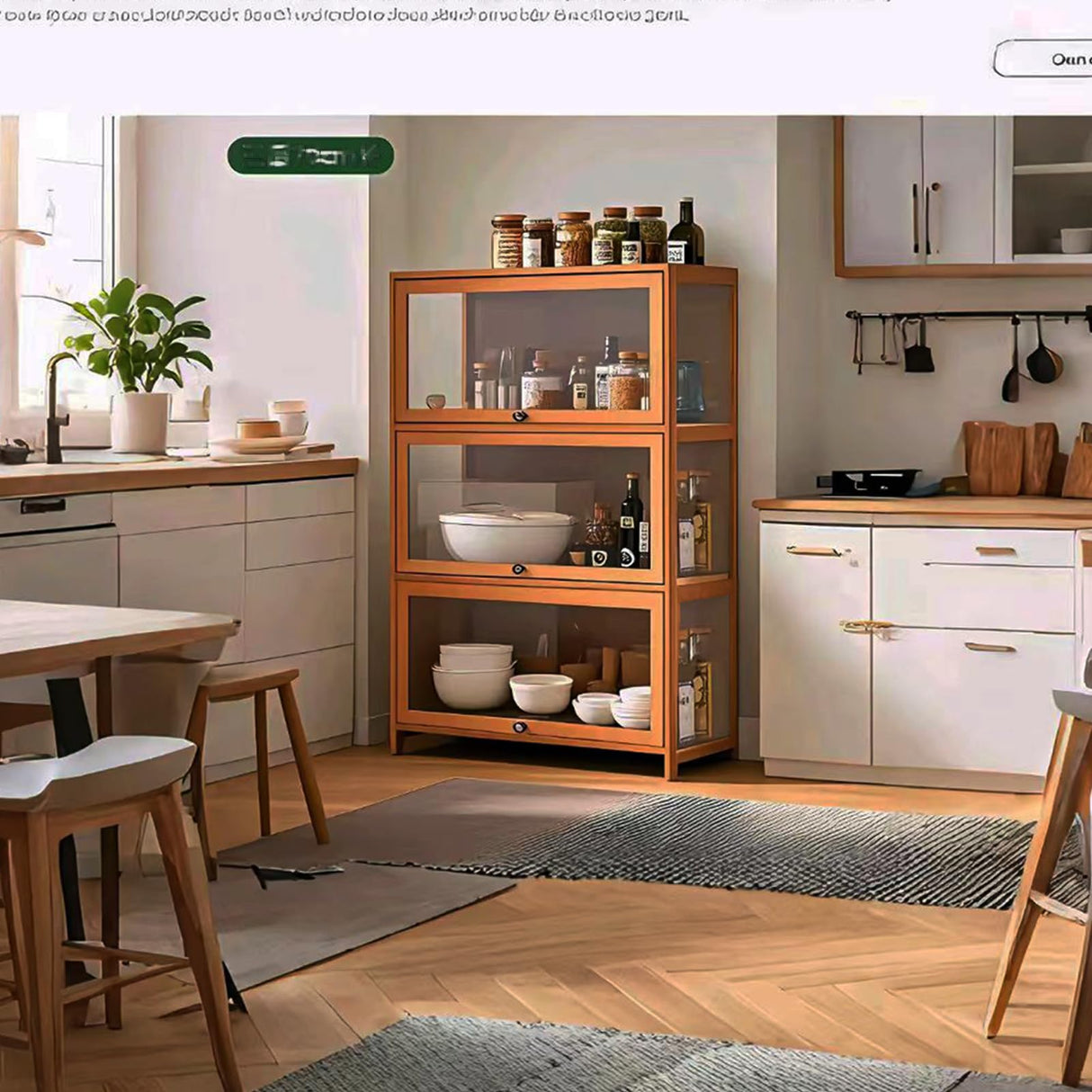 Curio Display Cabinet with Acrylic Doors,3/4Tier Display Case Bookshelf,Large Capacity Floor Bamboo Storage Cabinet,Flip Doors Convenient Storage,Easy to Clean,for Living Room,Study,Brown,106cm/41.7in WROASLTOUX