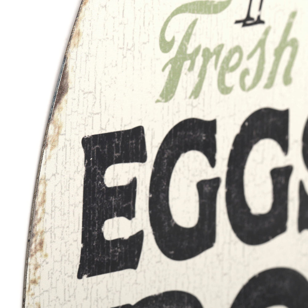 Rustic Fresh Eggs Metal Sign - Farmhouse Wall Art for Chicken Coop, Dining Room, or Kitchen Open Road Brands