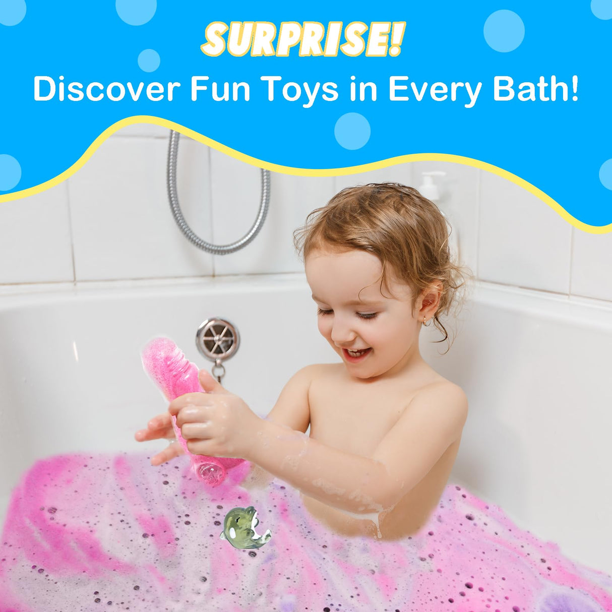 Magic Potion Maker Kit for Kids Ages 4-8 | 8-Pack Bath Toys with Hidden Mini Toys & 2 Refills | STEM Bubble Bath Bomb Set, Fun Educational Bath Time Activity Persidra