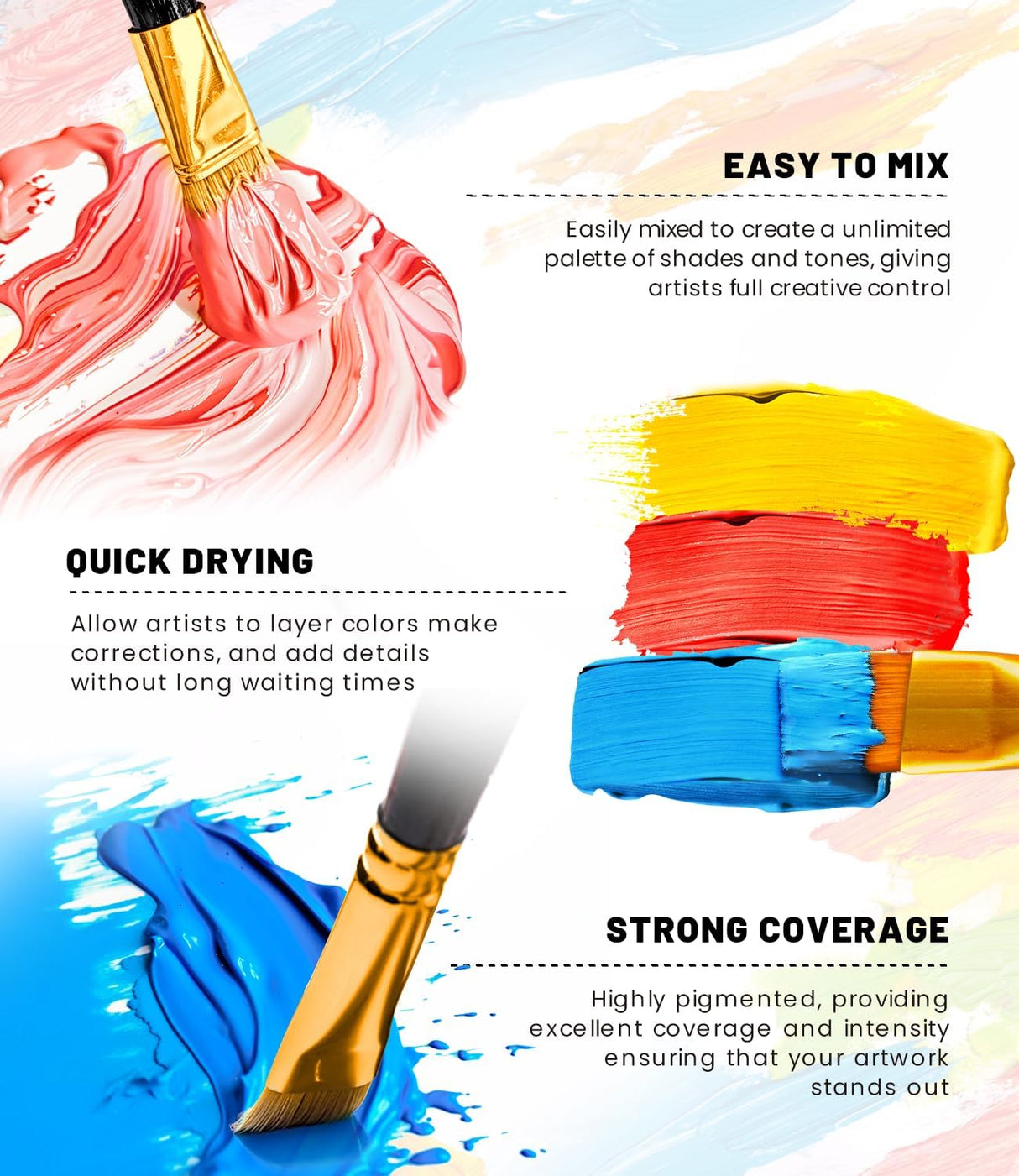 40 Pack Acrylic Paint Set with 12 Brushes, 2 Knives, Palette and Sponge, 24 Colors (60ml, 2oz) Art Craft Paint Gifts for Adults Kids Artists Beginners, Canvas Ceramic Wood Rock Pumpkin Painting Kit POPYOLA