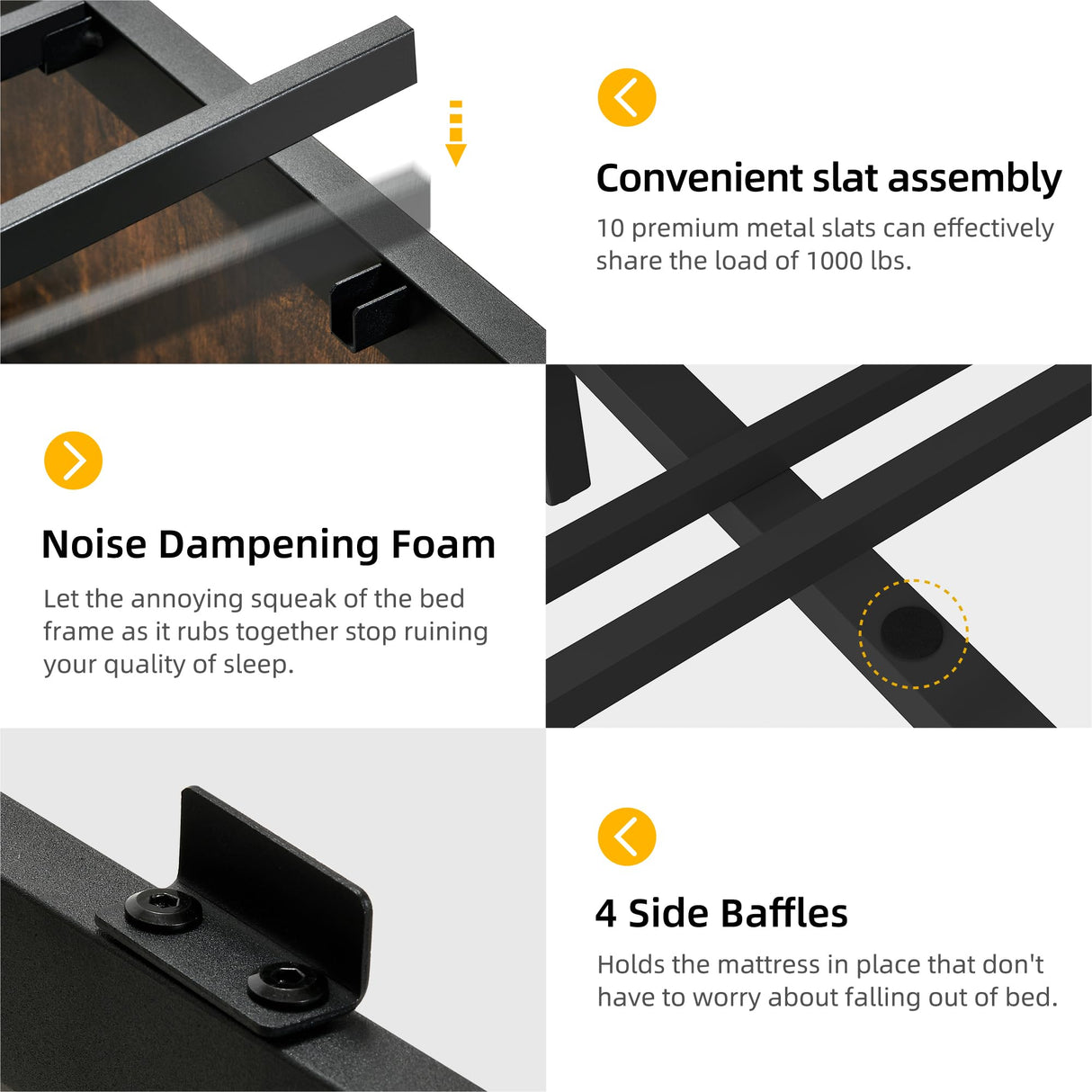 DWVO King Size Bed Frame with Charging Station, 2-Tier Storage Headboard with RGB LED Lights, Linen Upholstered Platform Bed Strong Wooden Slats, No Box Spring Needed Noise Free, Rustic Brown DWVO