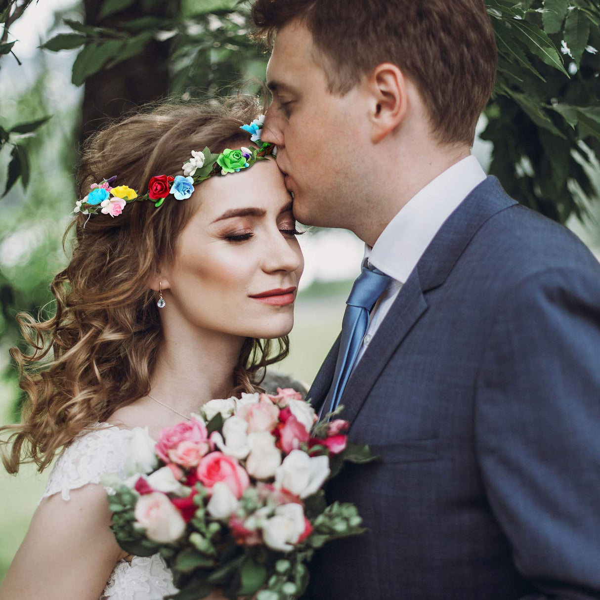 Syhood 20 Sets Flower Crowns Making Kit, Make Your Own Flower Crown Wreath Headbands and Bracelets Craft Kit Hair Accessories Handmade DIY Floral Garland Presents for Girls Syhood