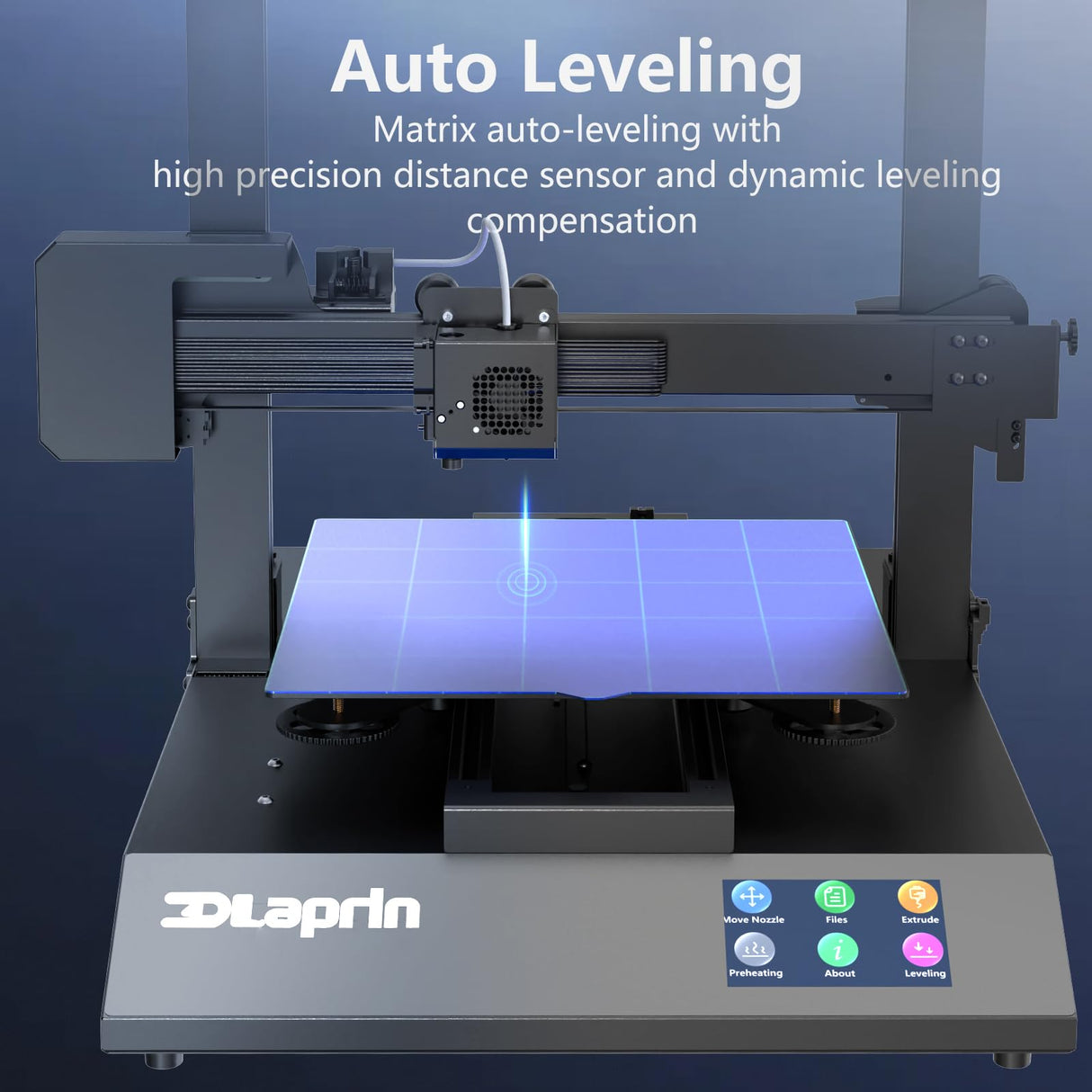 OLAPRIN 3D Printer, Upgraded Version Can Print Larger Size 3D Printers, New Integrated Extruder, Better Printing Details, Equipped with Intelligent Automatic Leveling, 300×300×400m FDM Printing OLAPRIN